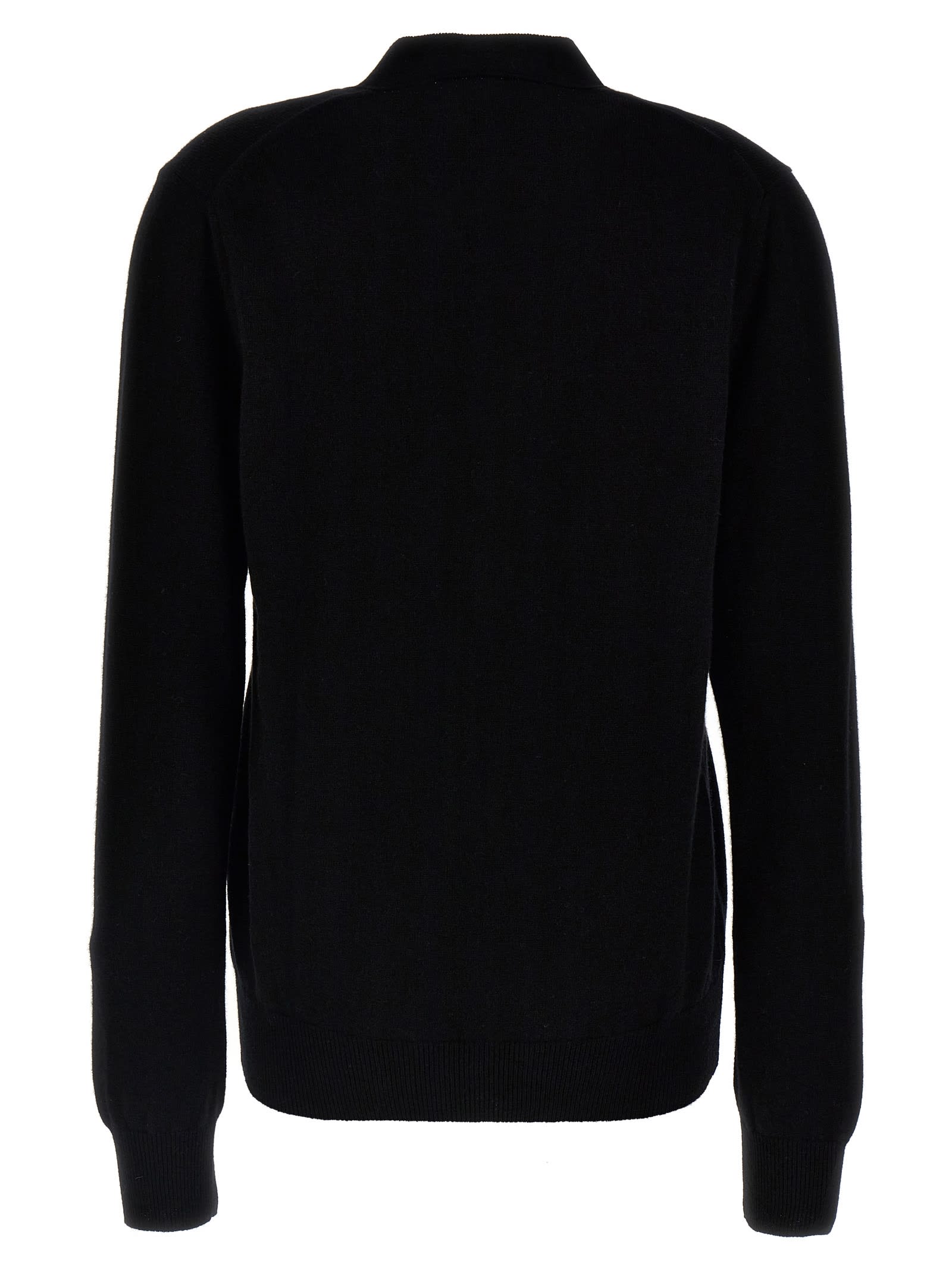 Comme Des Garçons Play Round-neck Cardigan Red Emmblem In Black