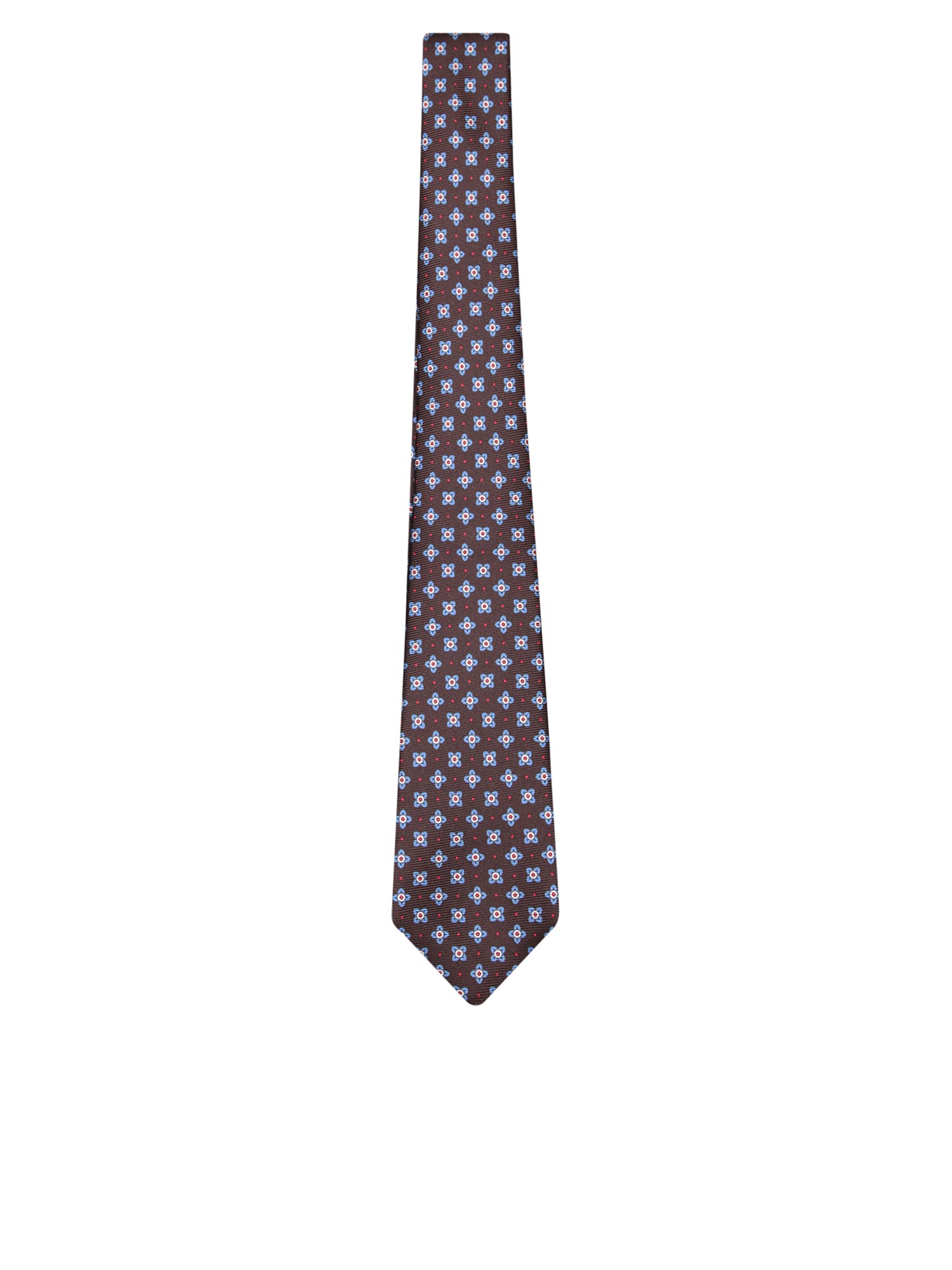 Brown/blue Patterned Tie