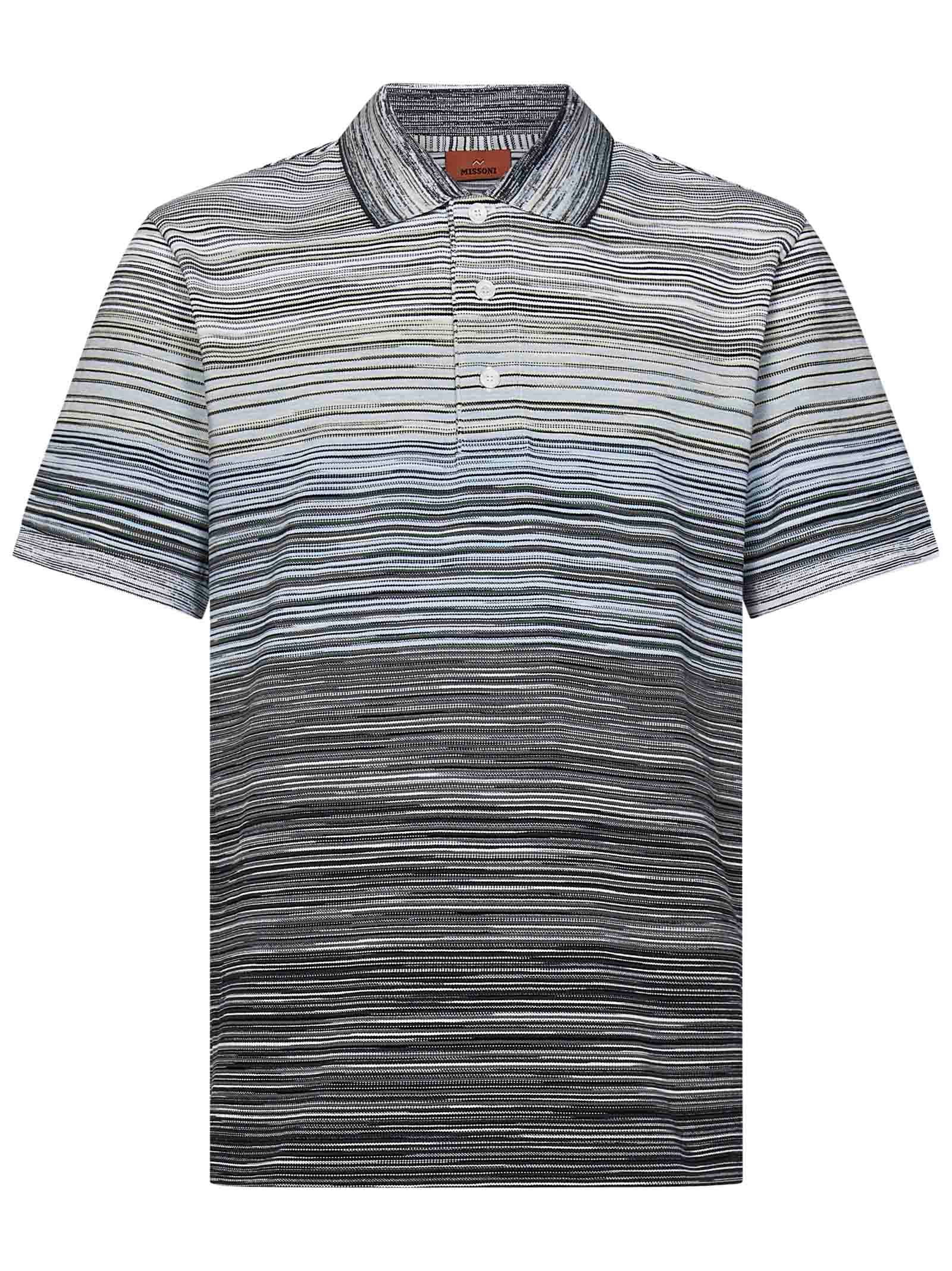 Shop Missoni Polo Shirt In Grey