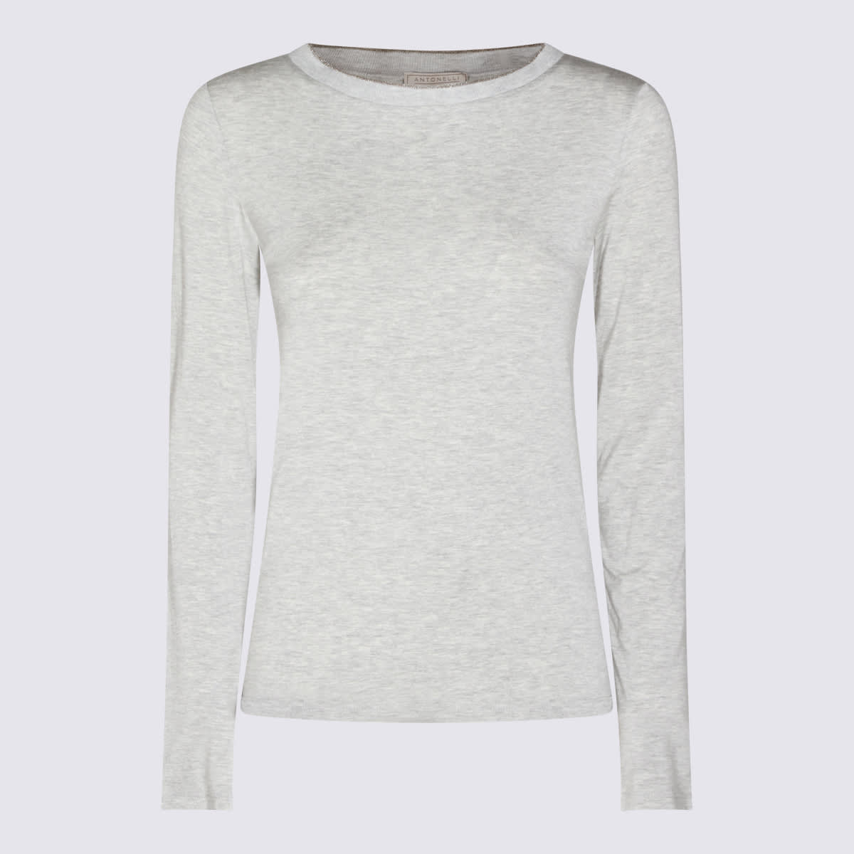 Antonelli Round Neck Long-sleeved T-shirt In Green
