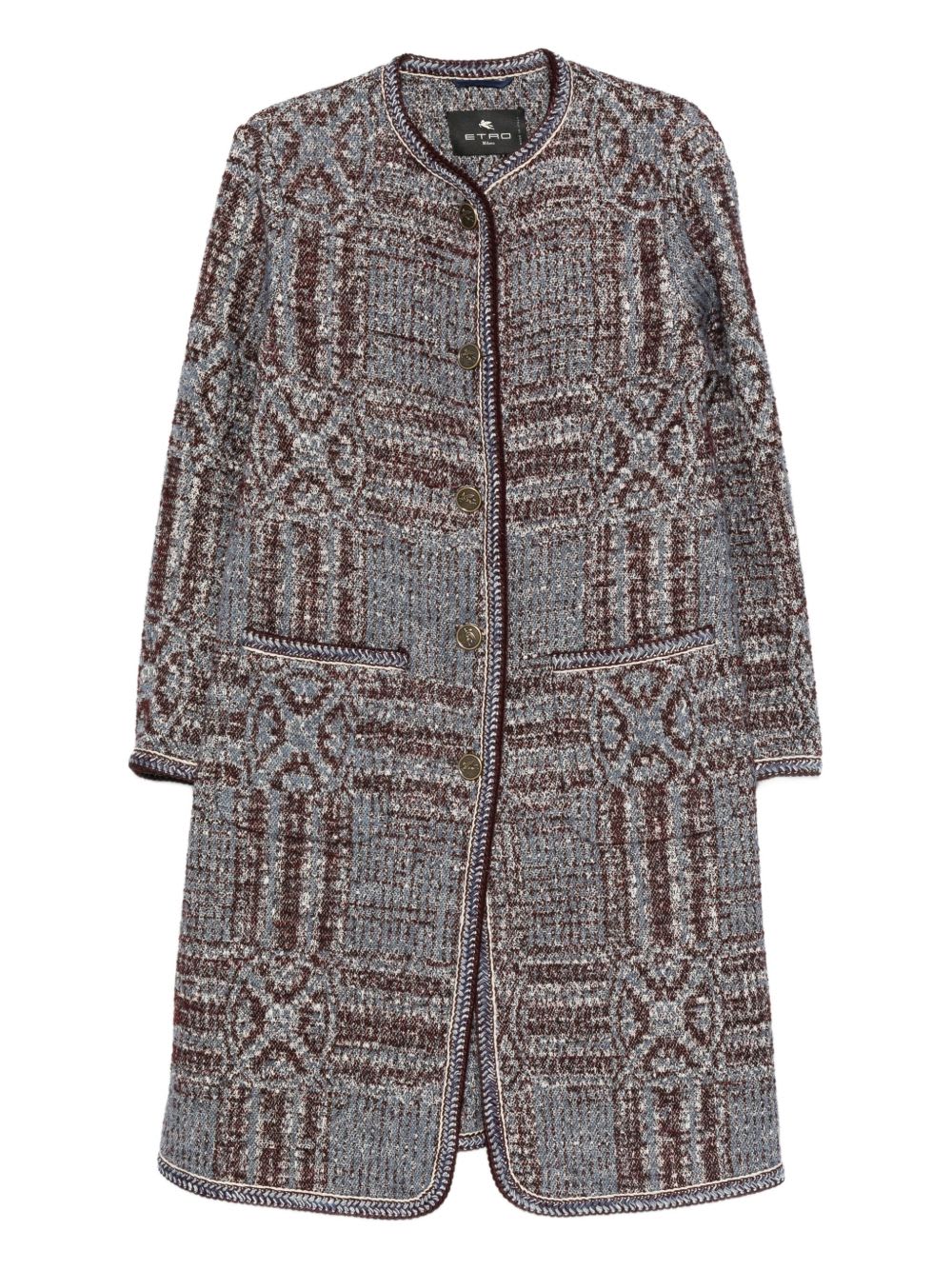Etro Knee-length Coat In Gray