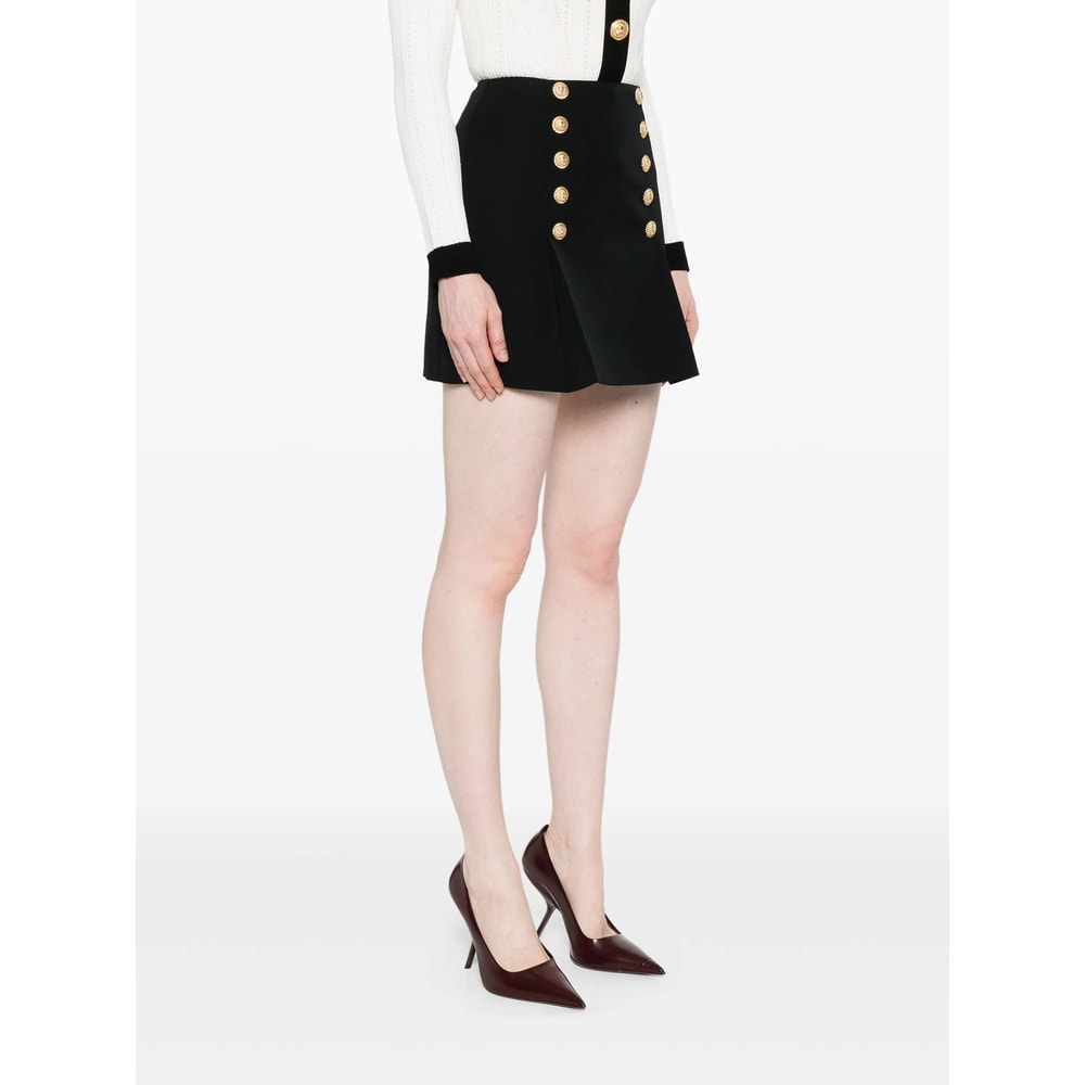 Balmain Virgin Wool Skirt In Black