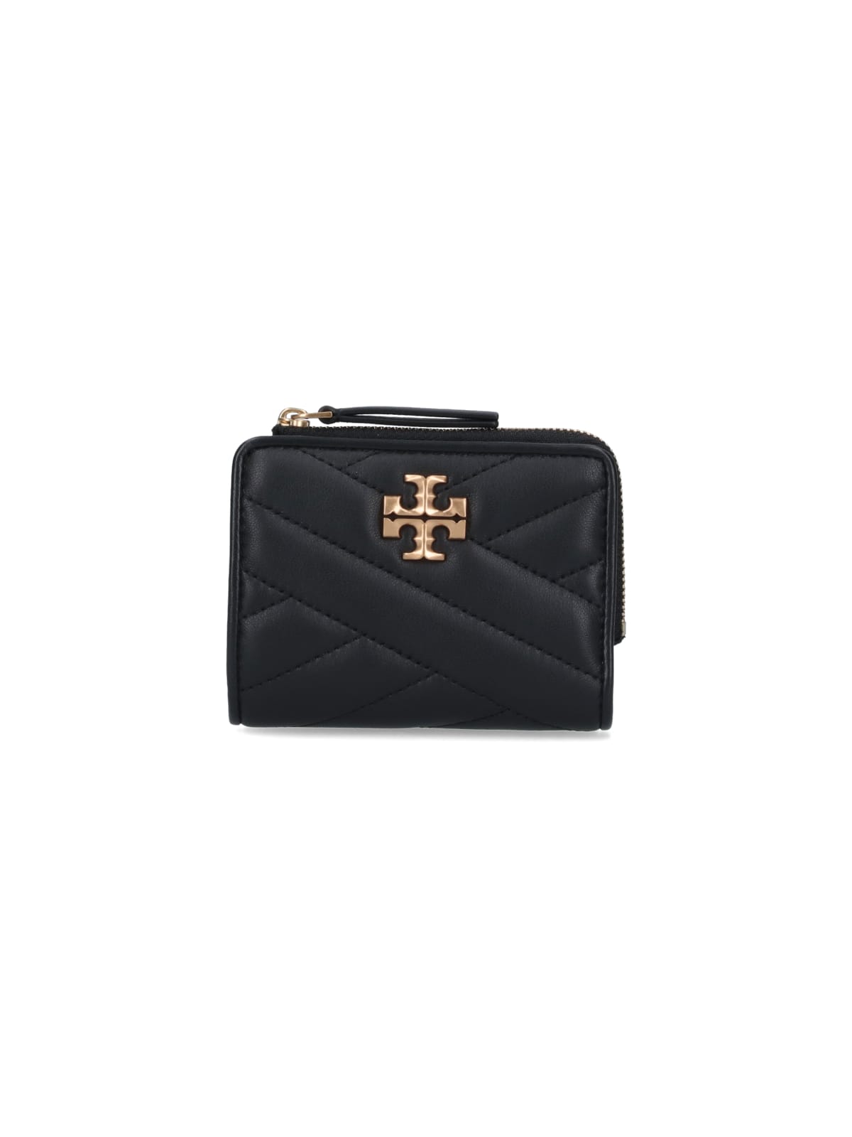 Shop Tory Burch Bi-fold Wallet Kira Moto In Black