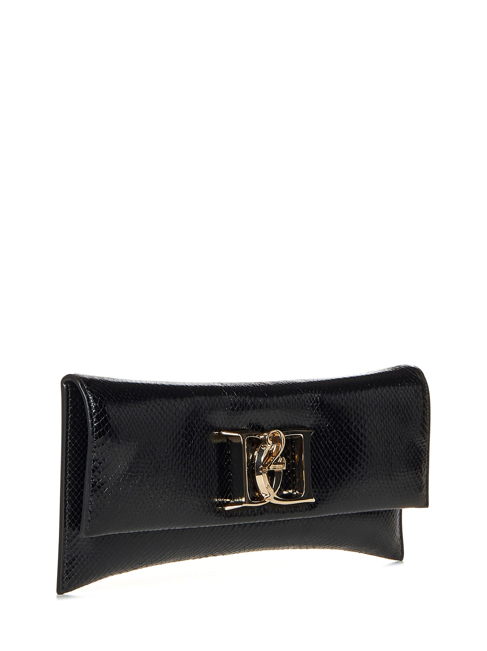 Shop Dsquared2 Double D Clutch In Black