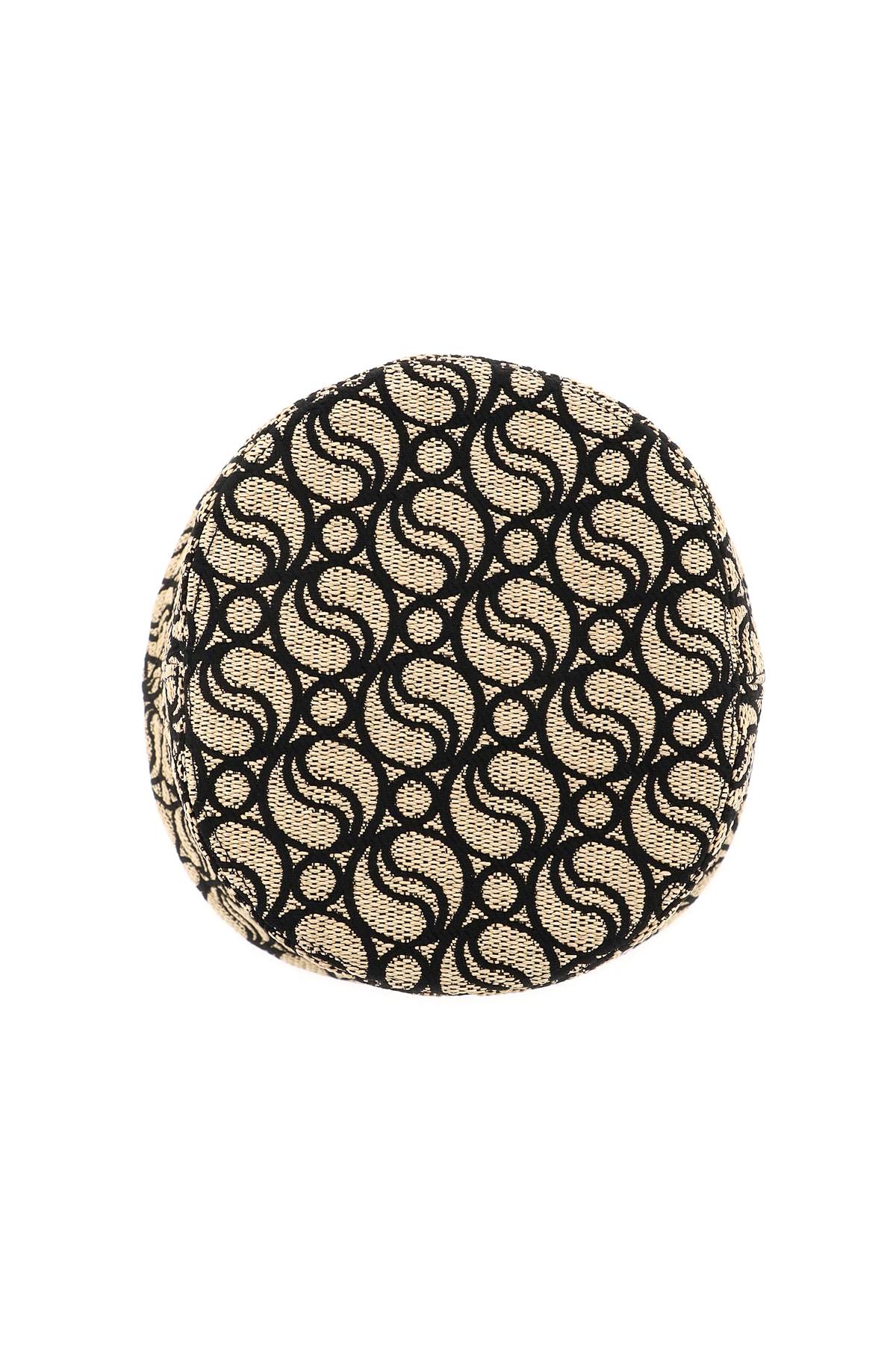 Stella Mccartney S-wave Woven Straw Bucket Hat In Natural (beige)