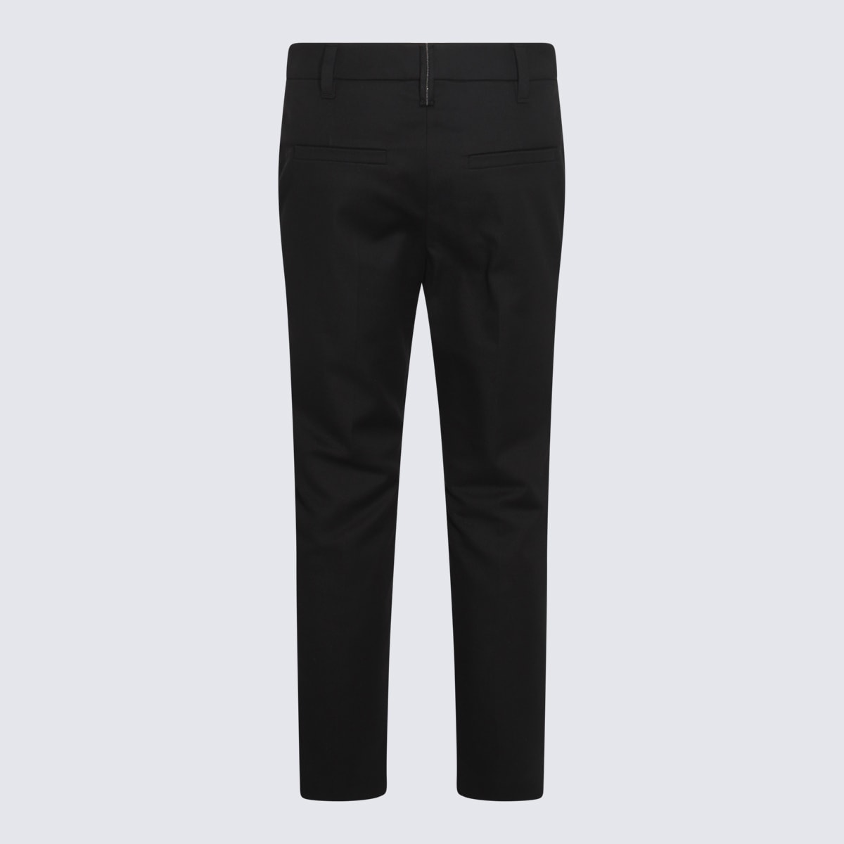 Shop Brunello Cucinelli Black Cotton Pants