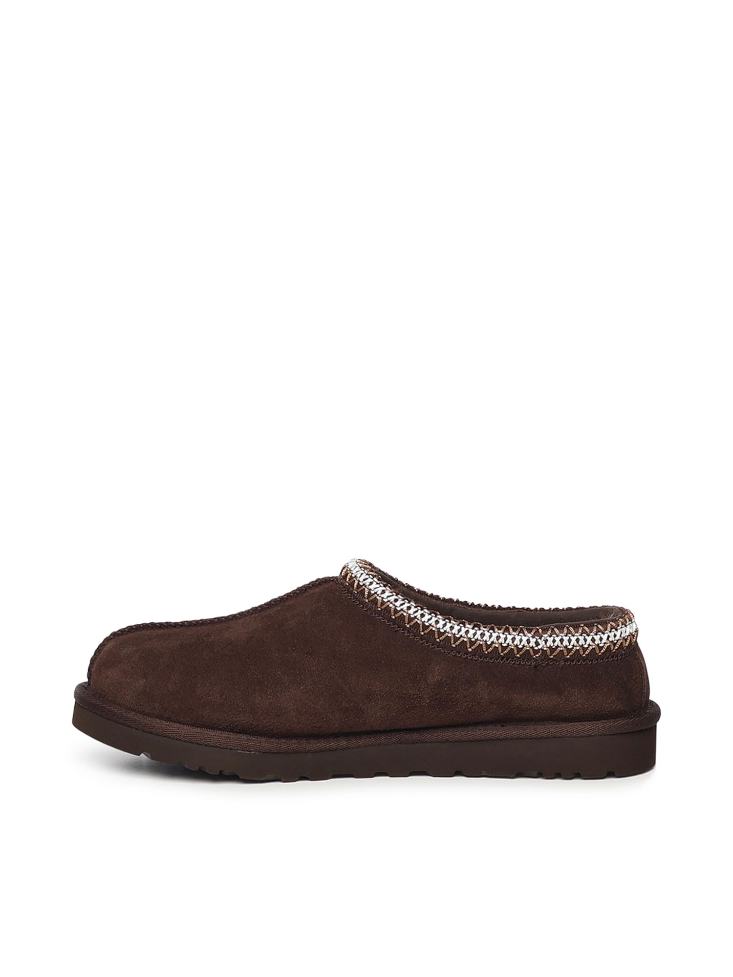 Ugg Suede Leather Slip-on Slipper With Plush Interior In Brown