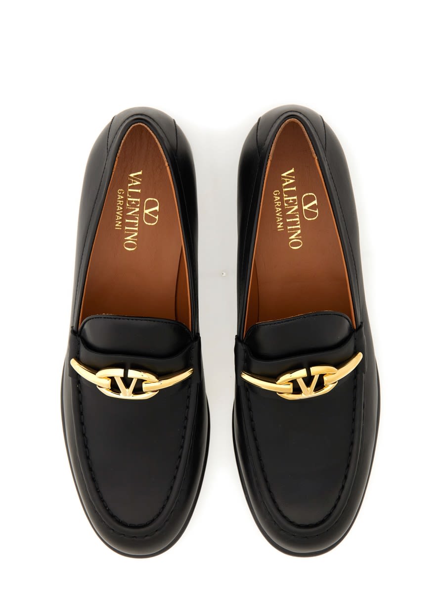 Shop Valentino Moccasin Vlogo The Bold Edition In Black