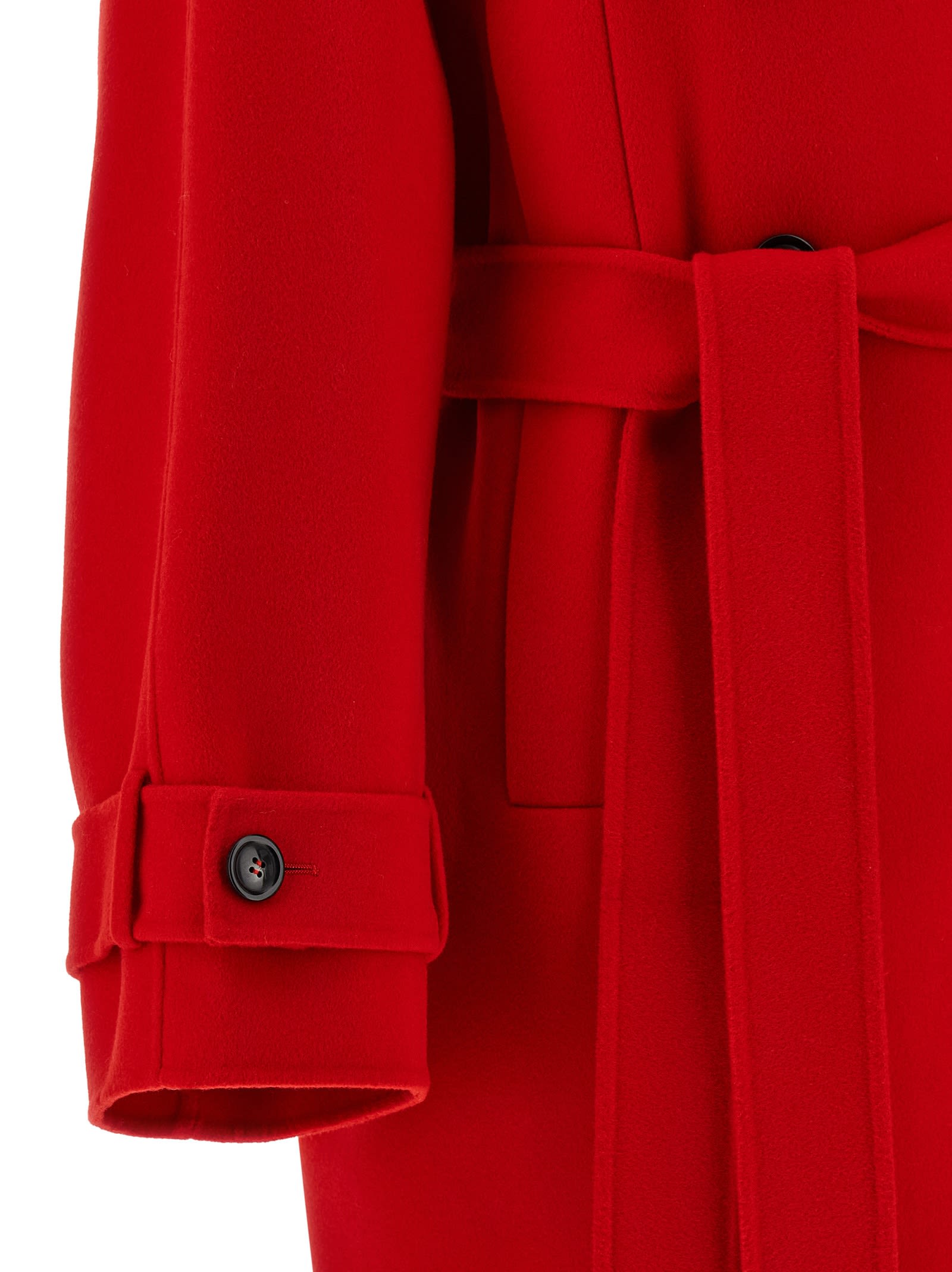 Sportmax Bouquet1234 Trench Coat In Red