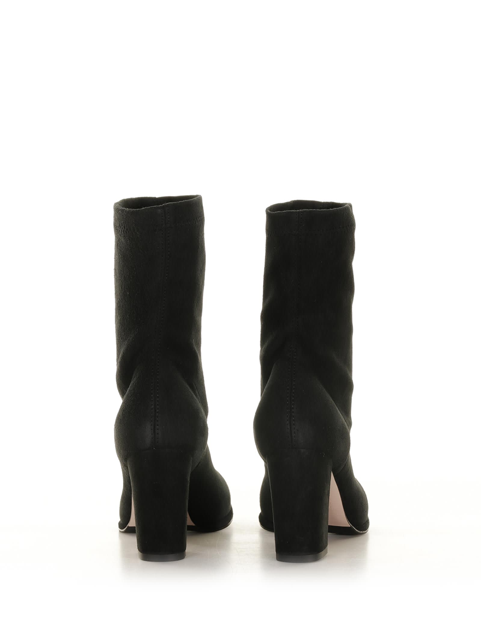 Shop Le Silla Elsa Ankle Boot In Black Suede In Nero