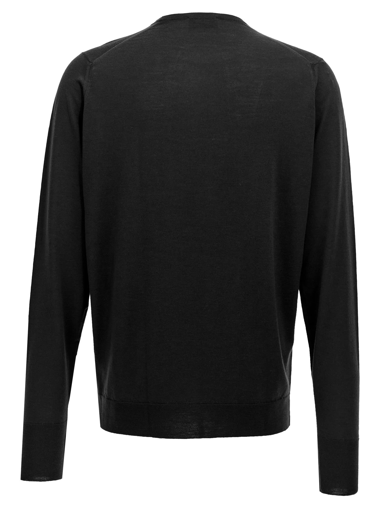 John Smedley Marcus Crewneck Virgin Wool Sweater In Black