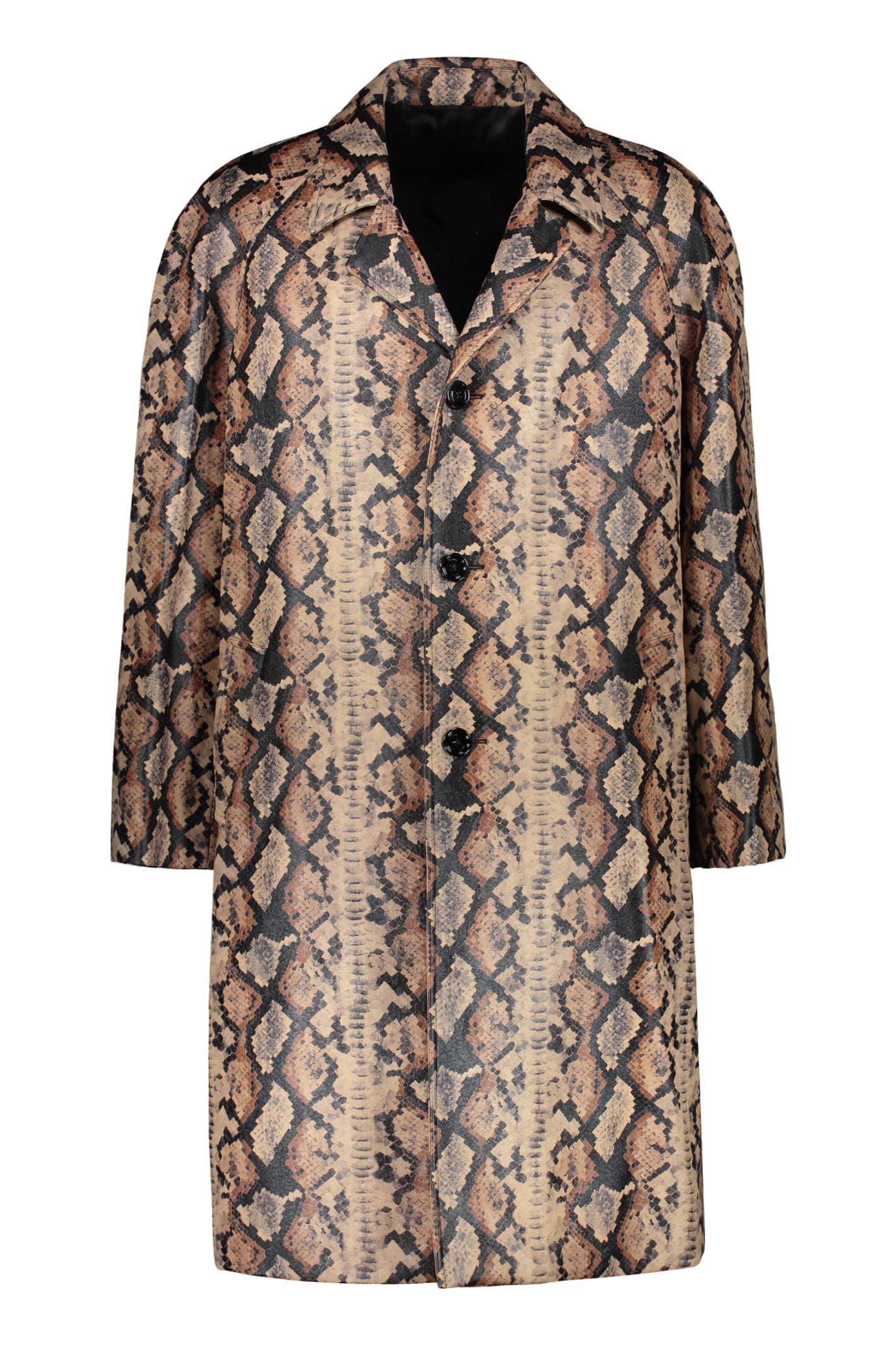 Celine Single-breasted Long Coat In Brown