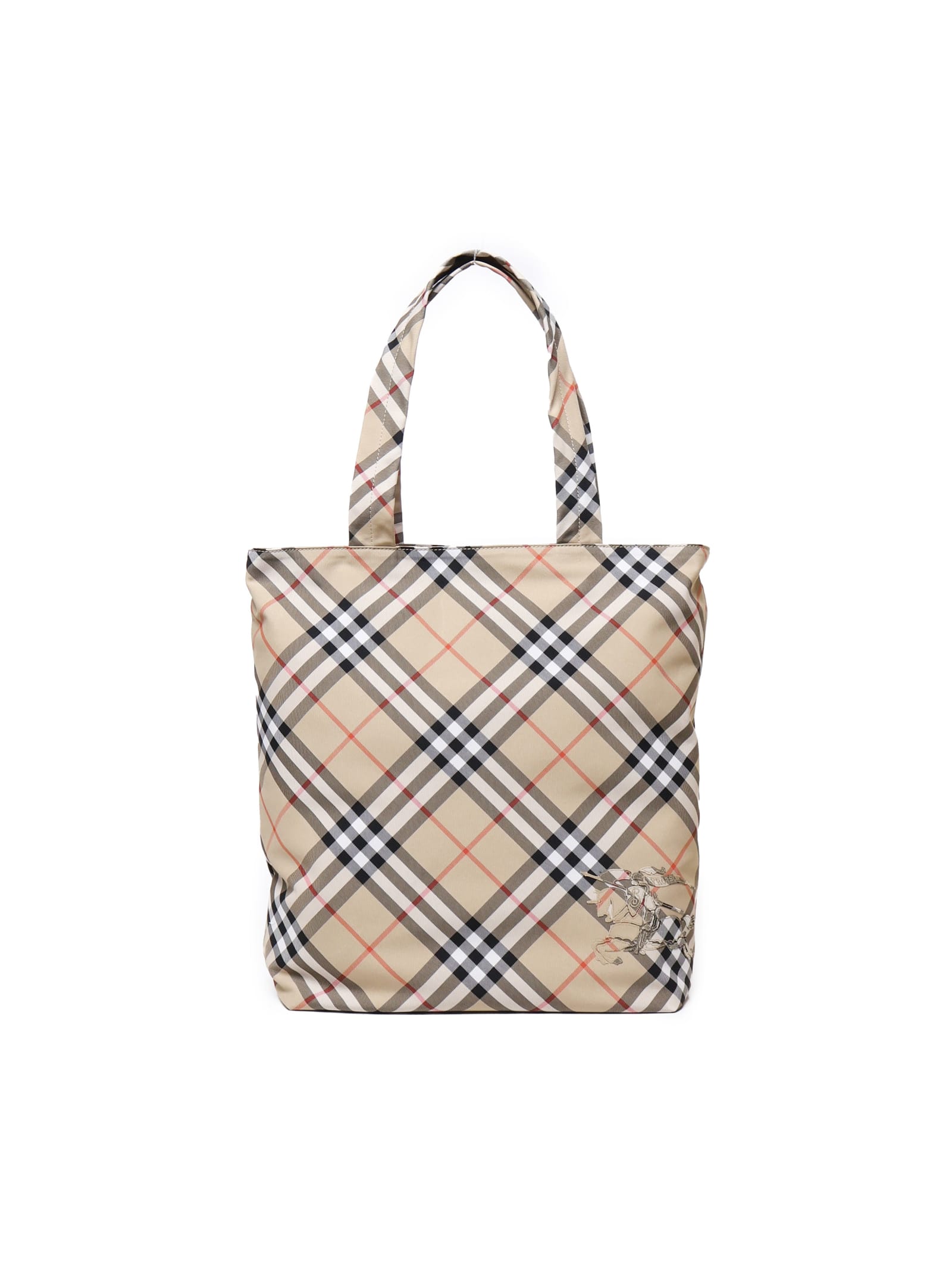 Shop Burberry Vintage Check Tote Bag In Sand