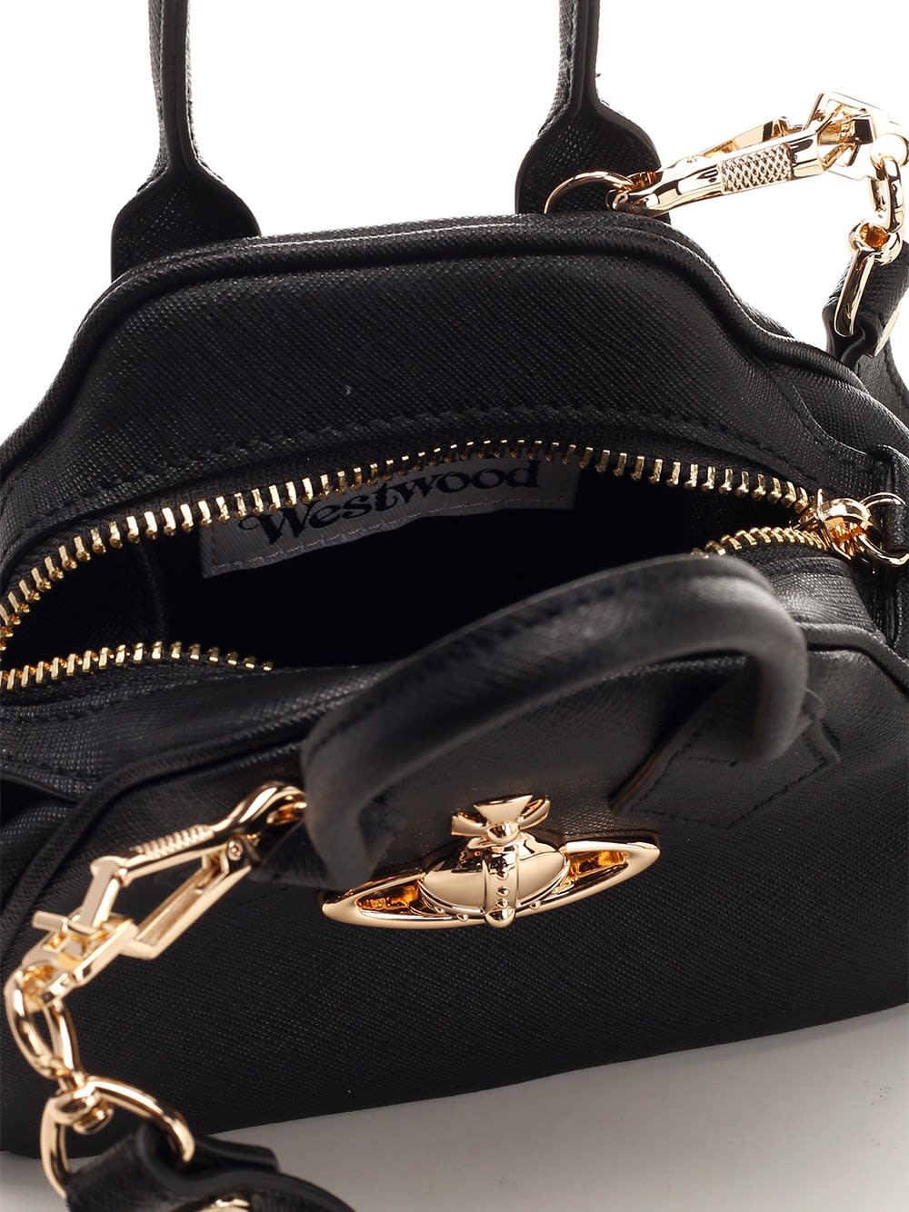 Shop Vivienne Westwood Black Leather Handbag