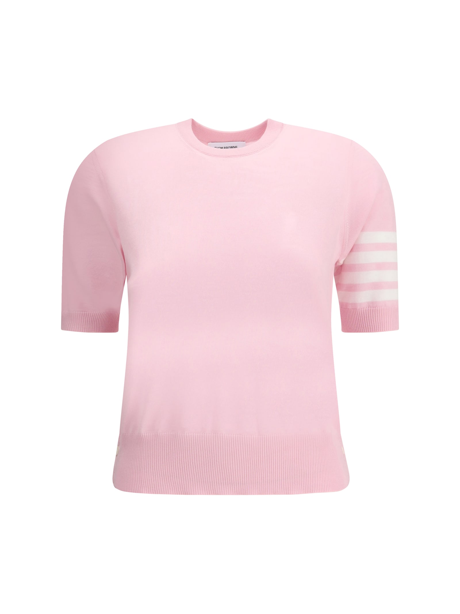 Thom Browne Knit T-shirt In Pink