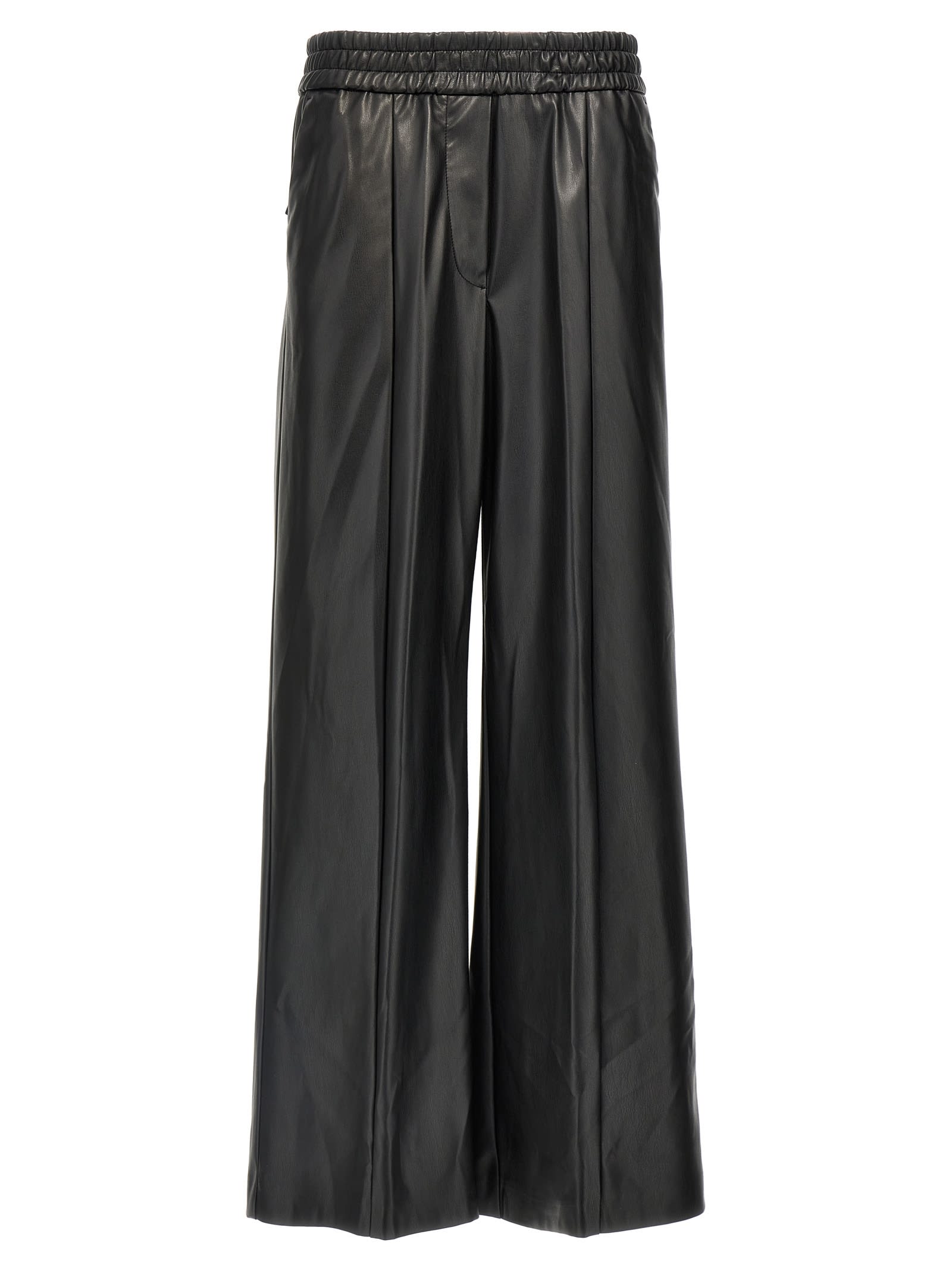 (nude) Faux Leather Trousers