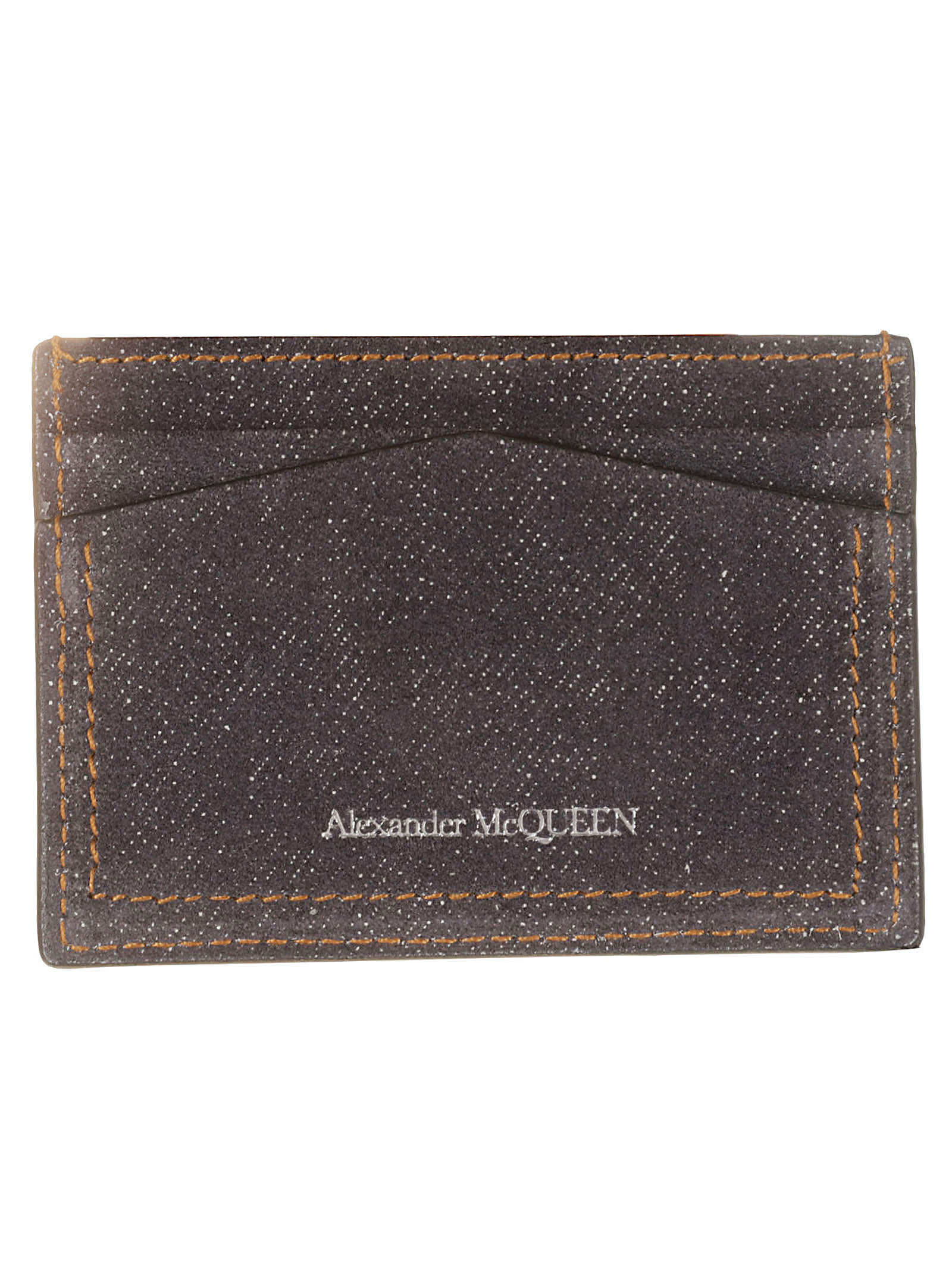 Shop Alexander Mcqueen Skull Card Holder In Denim