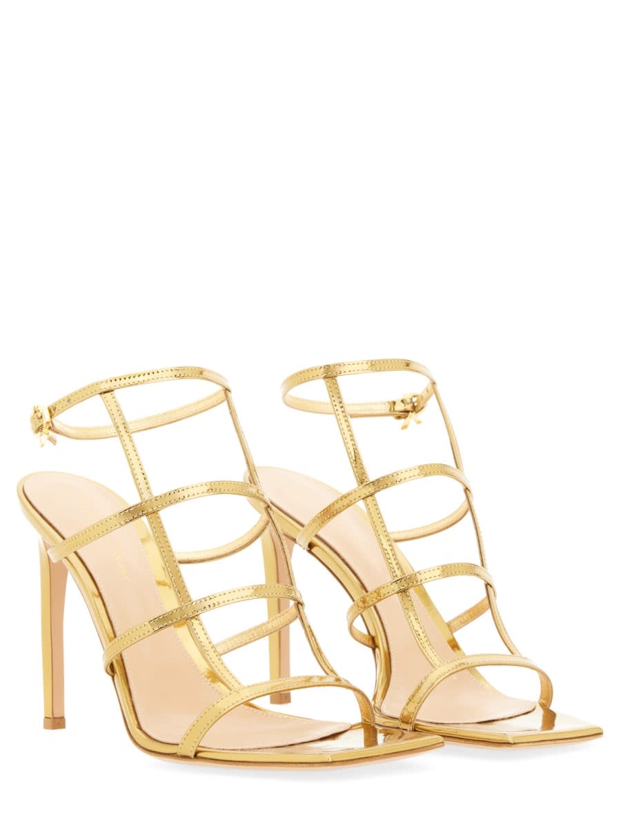 Shop Gianvito Rossi Sandal Mondry In Gold