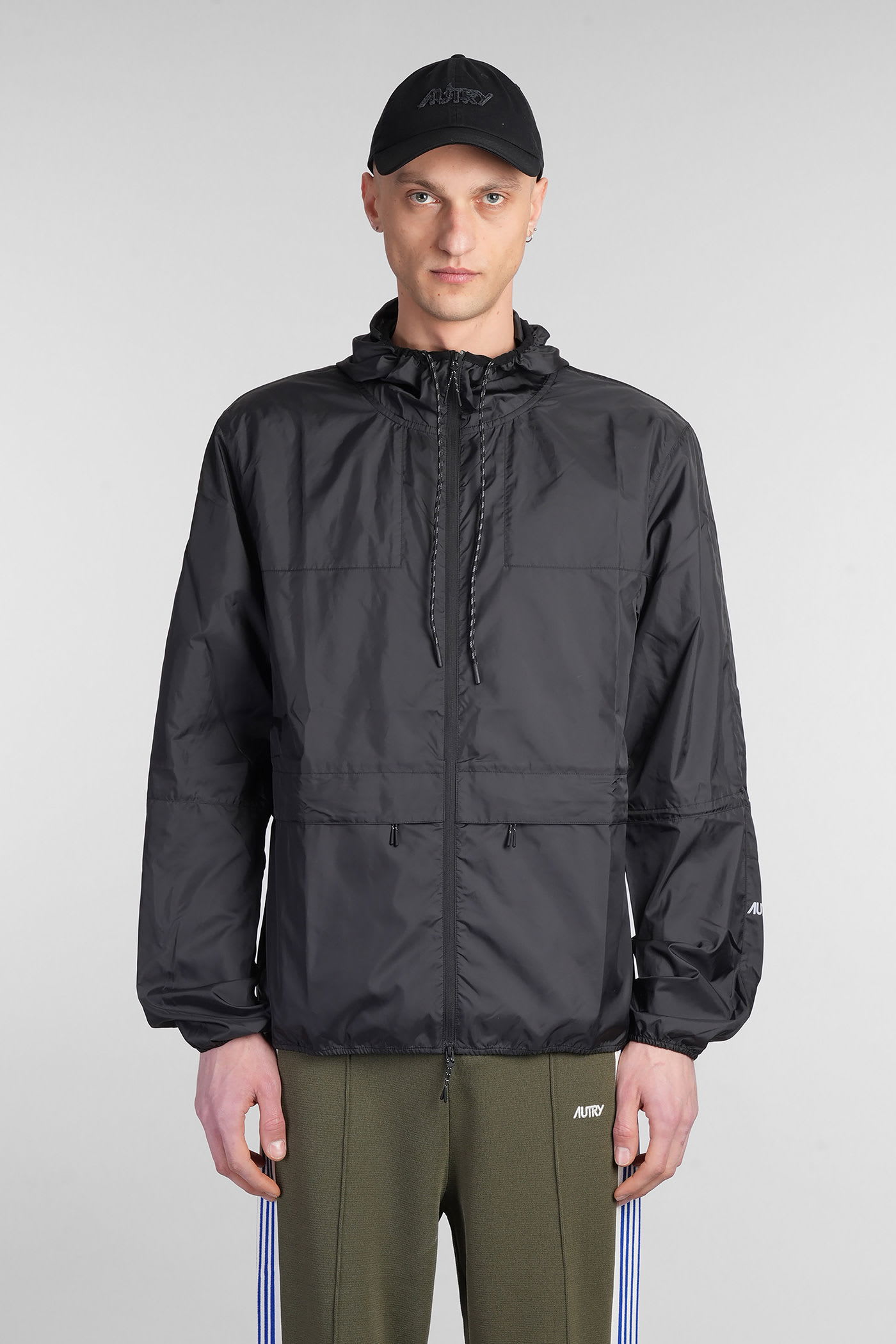 Autry Nylon Jacket With Logo In Black