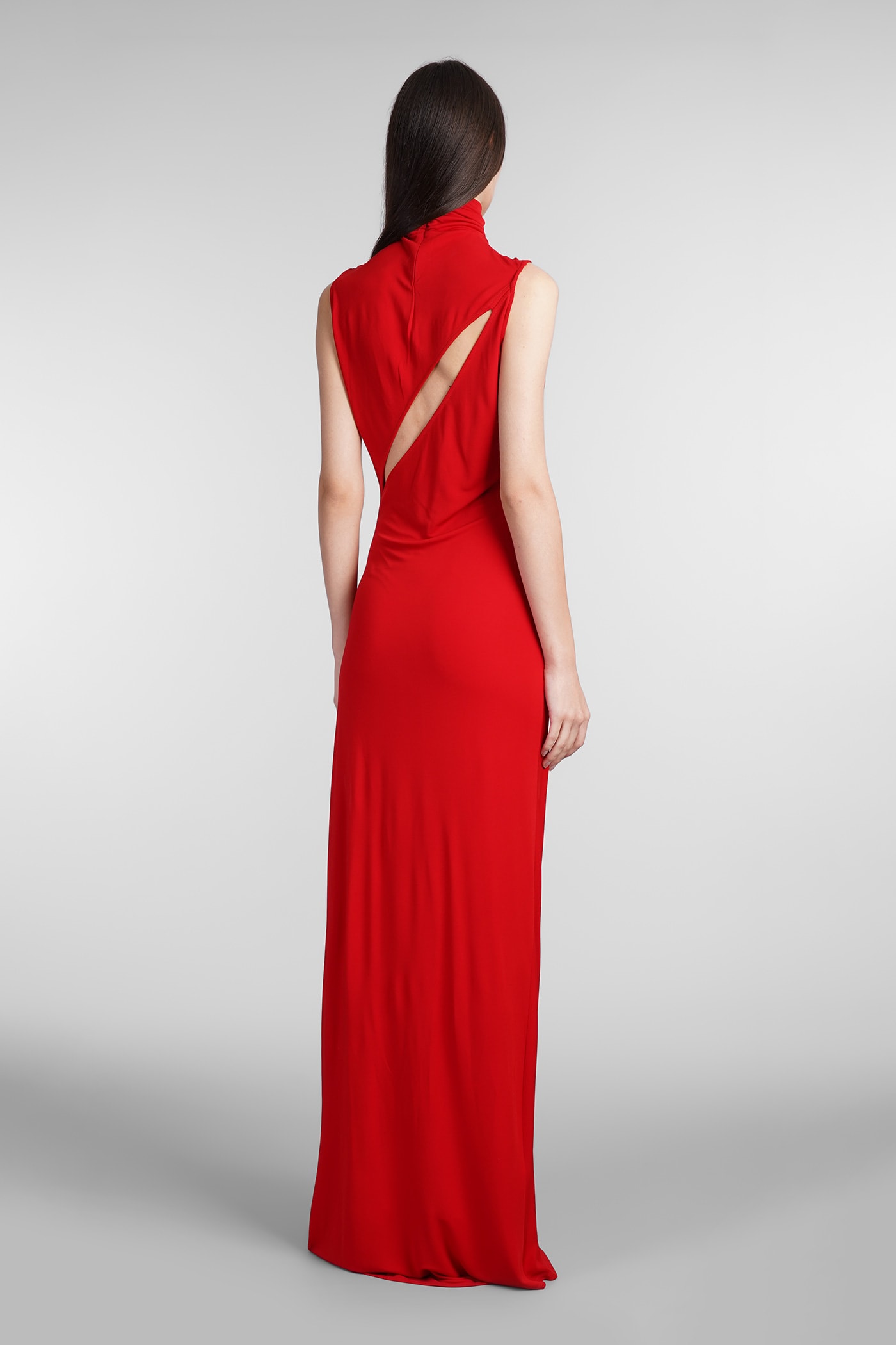 Shop Casablanca Dress In Red Viscose