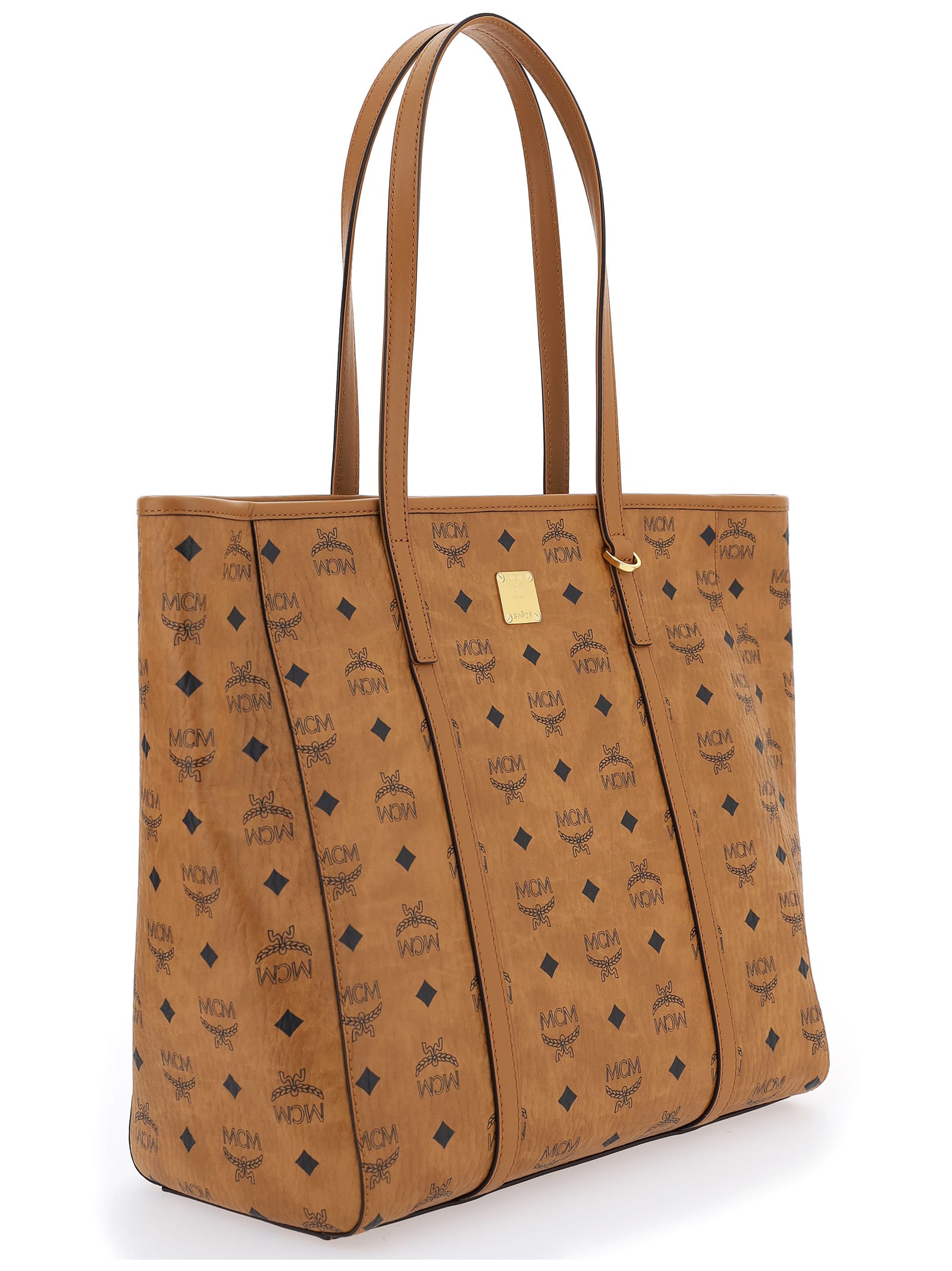 Shop Mcm Shopper Bag In Brown