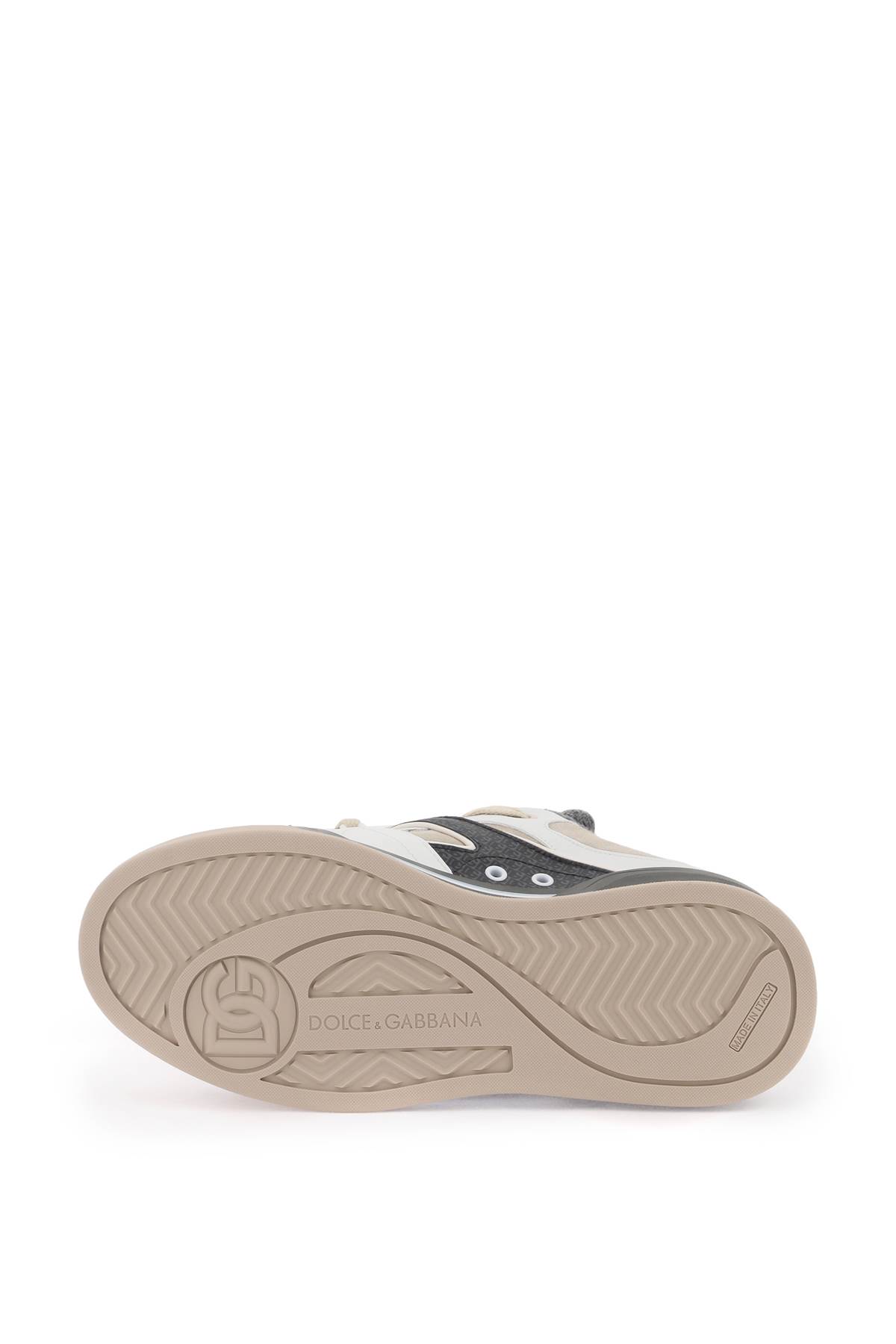 Dolce & Gabbana New Roma Leather Sneakers In Tortora