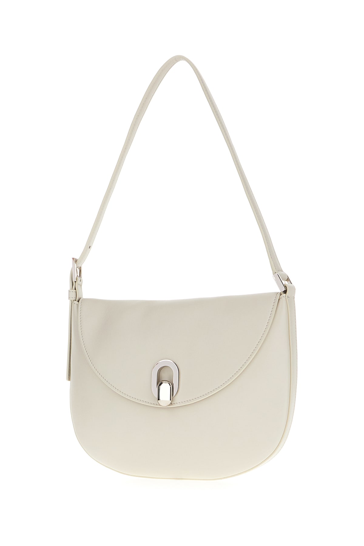 Shop Savette Chalk Leather Brooklyn Shoulder Bag In Ivory