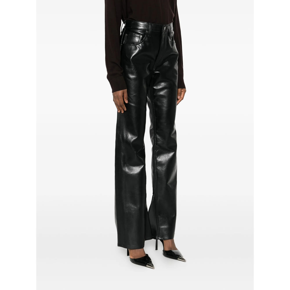 Agolde Five-pocket Casual Pants In Black