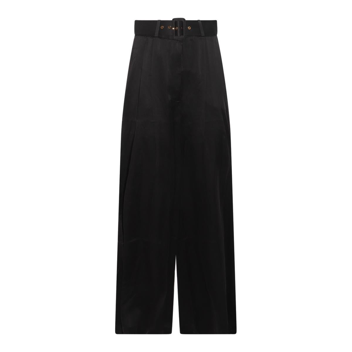 Shop Zimmermann Pleated Tuck Pants In Black