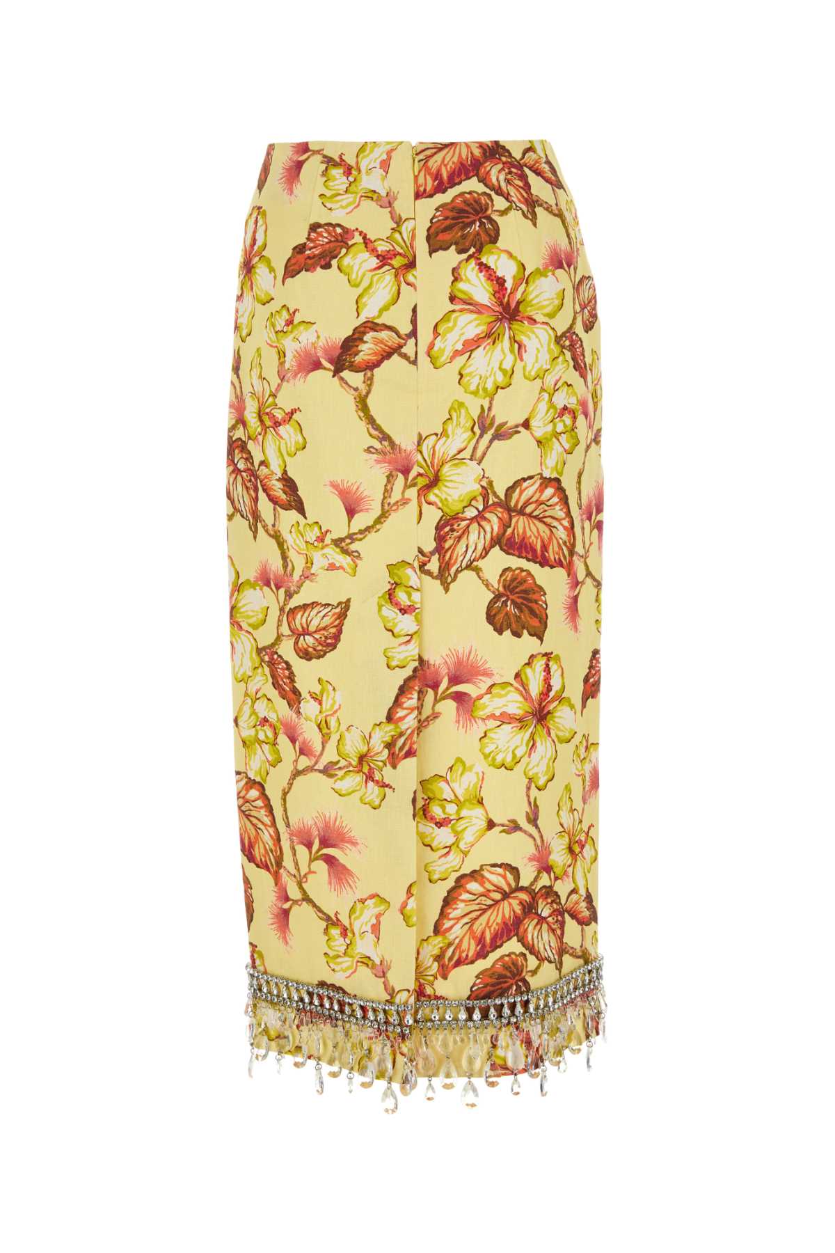 Shop Zimmermann Printed Linen Skirt In Yellowhibiscus