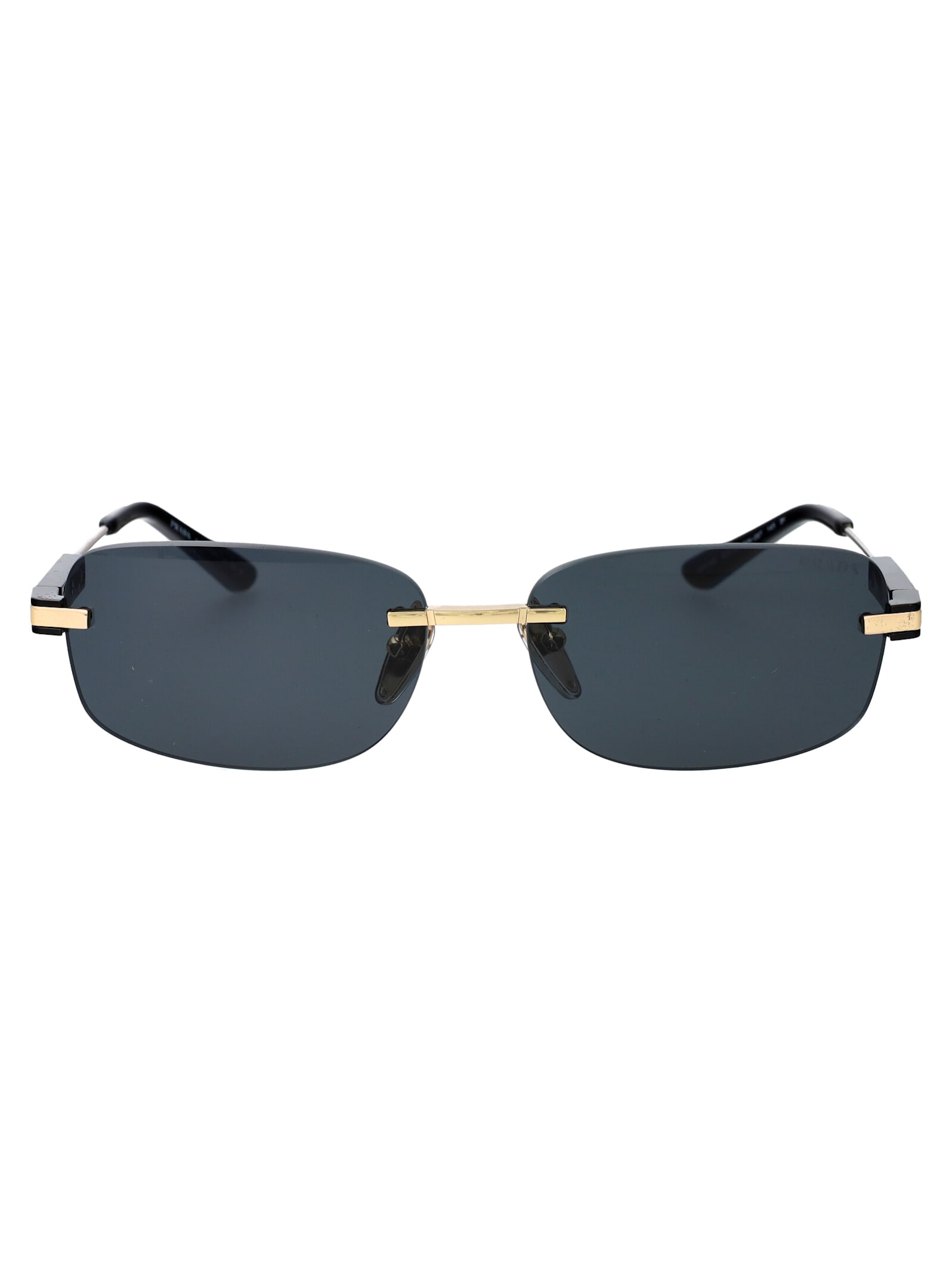 Shop Prada 0pr 68zs Sunglasses In Zvn09t Pale Gold