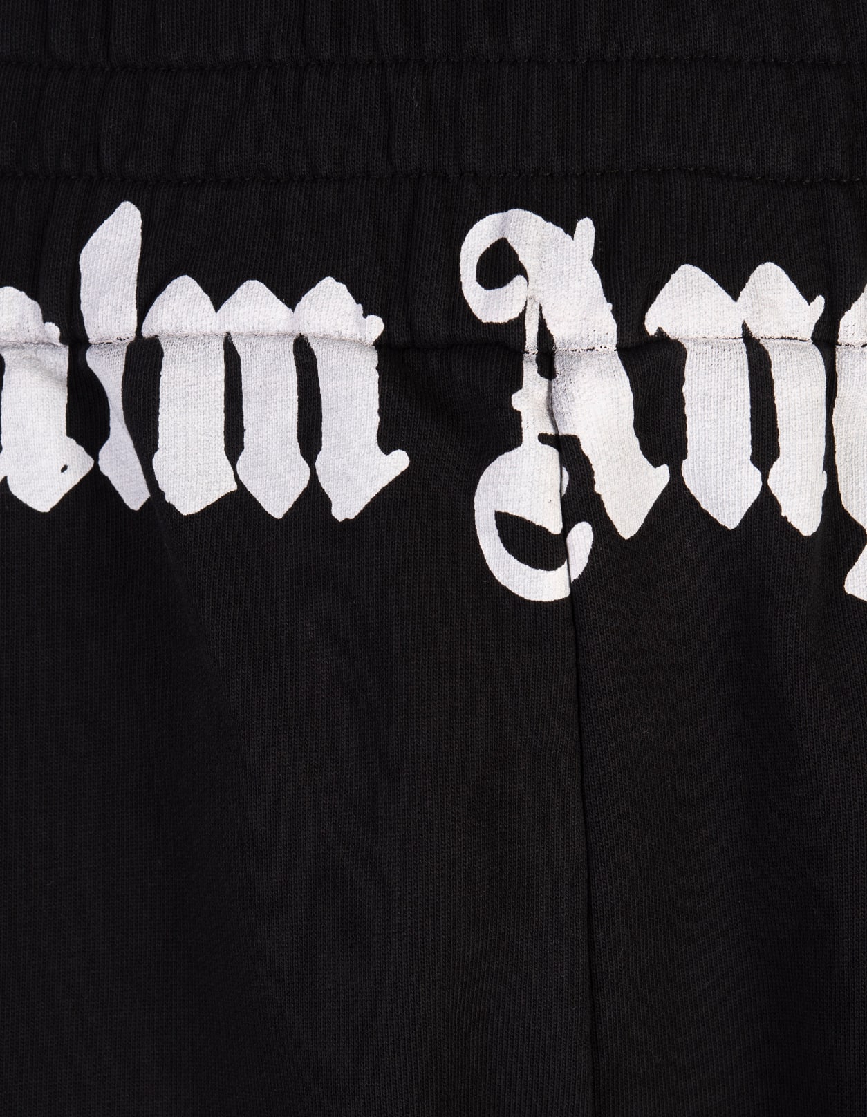 Shop Palm Angels Black Joggers With Logo On Waist