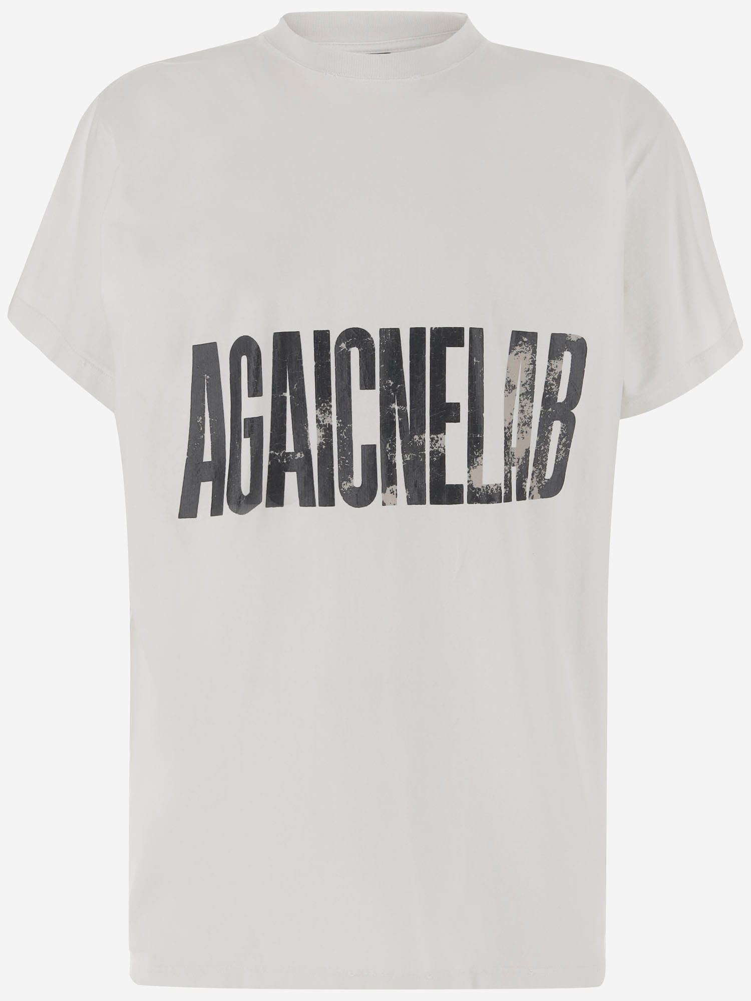 Cotton T-shirt With Agaicnelab Pattern