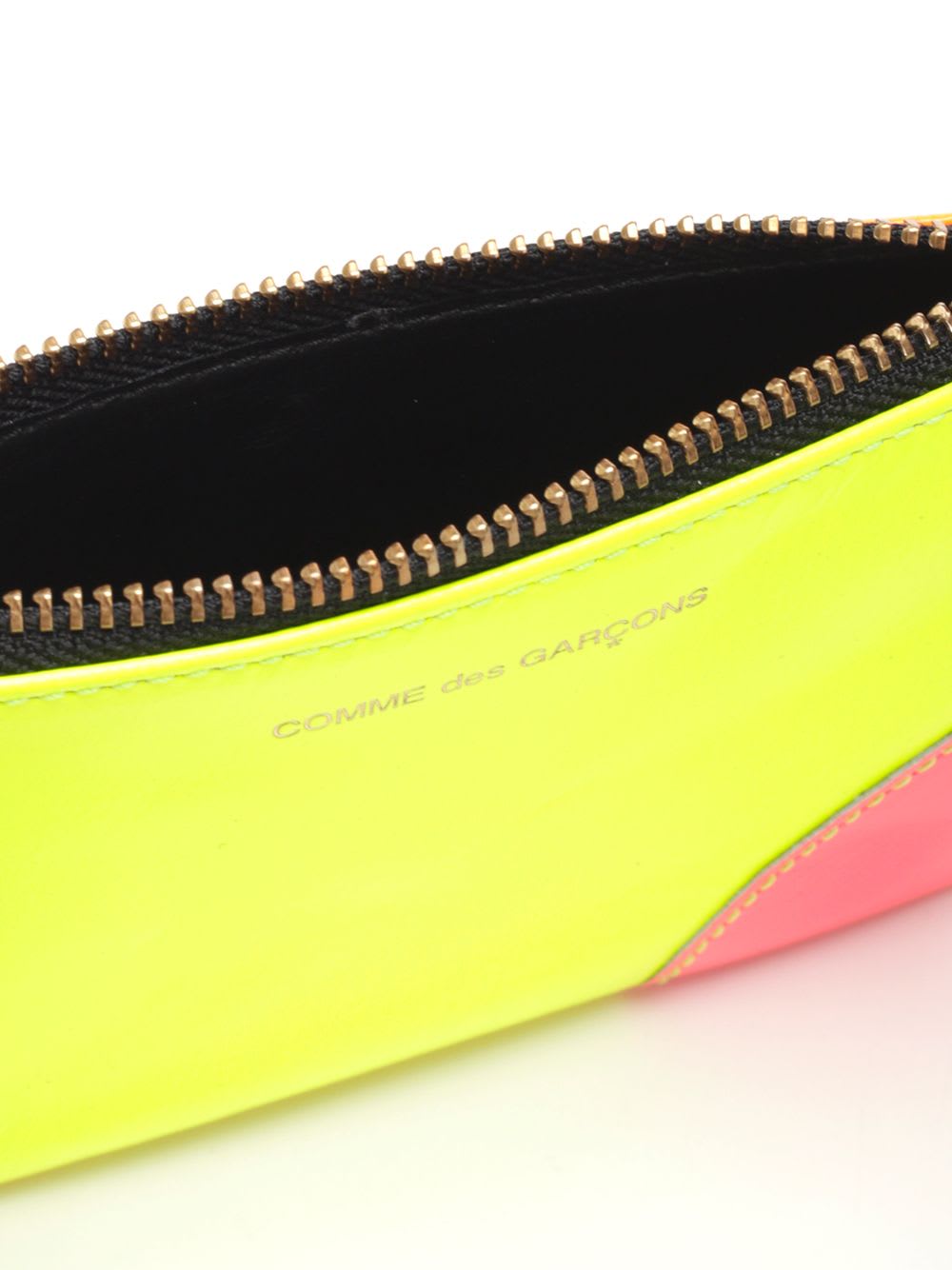 COMME DES GARÇONS TWO-TONE LEATHER COIN PURSE 