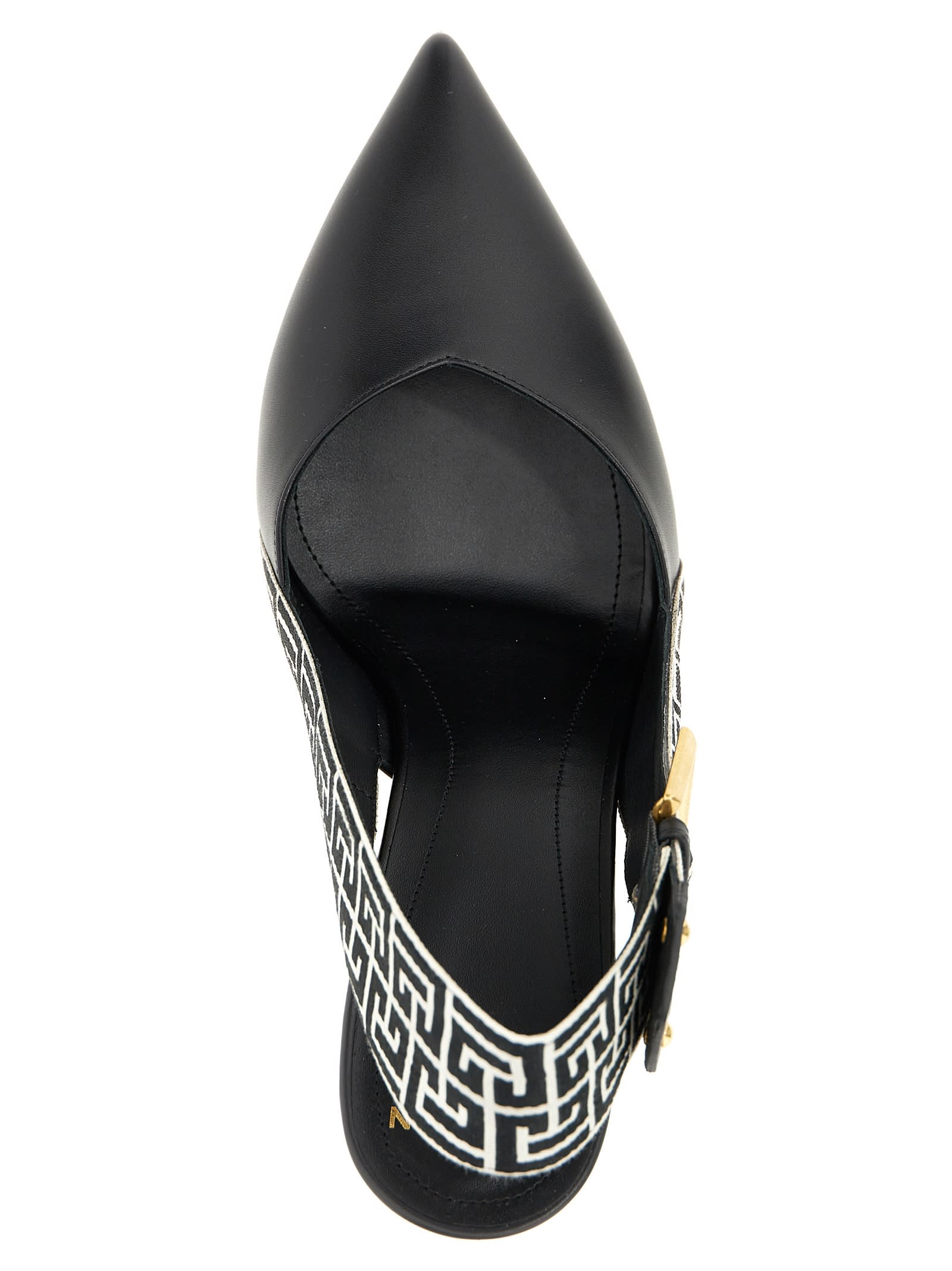 Balmain Ruby Pointed Toe Slingback Pumps In Multi
