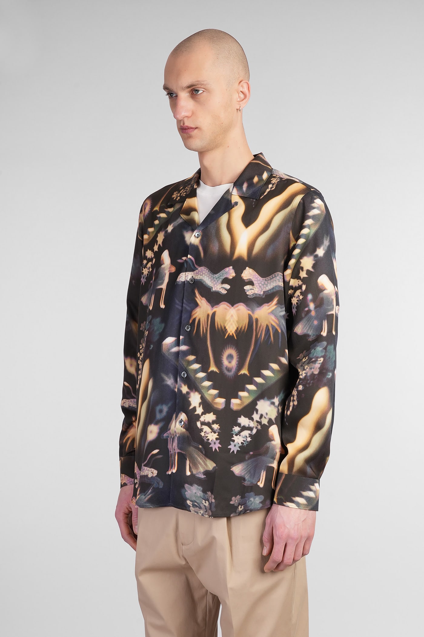 PAUL SMITH SHIRT IN MULTICOLOR WOOL AND POLYESTER