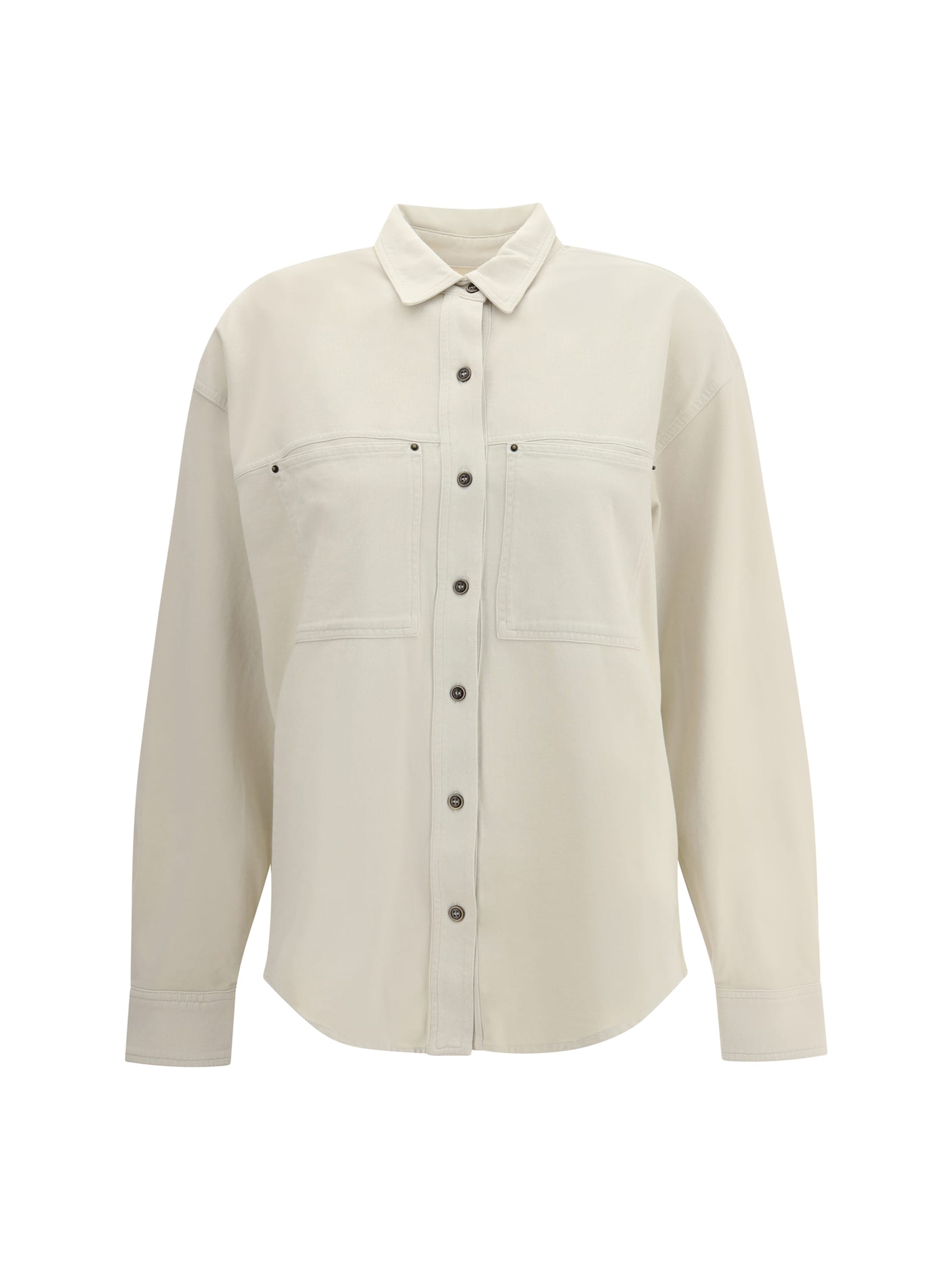 Isabel Marant Étoile Raquel Double-pocket Button-front Shirt In White