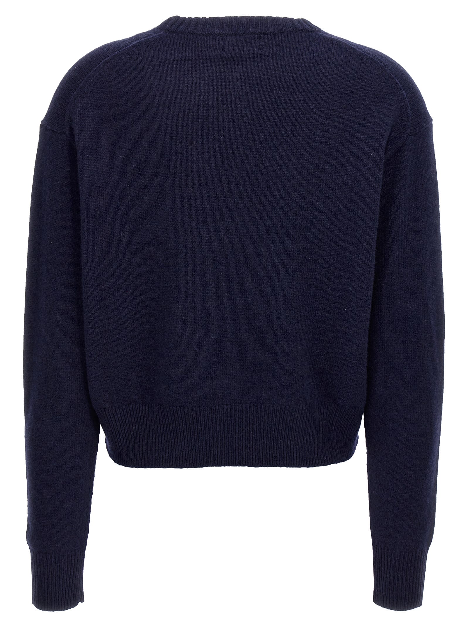 Shop Polo Ralph Lauren Logo Embroidery Sweater  In Blue