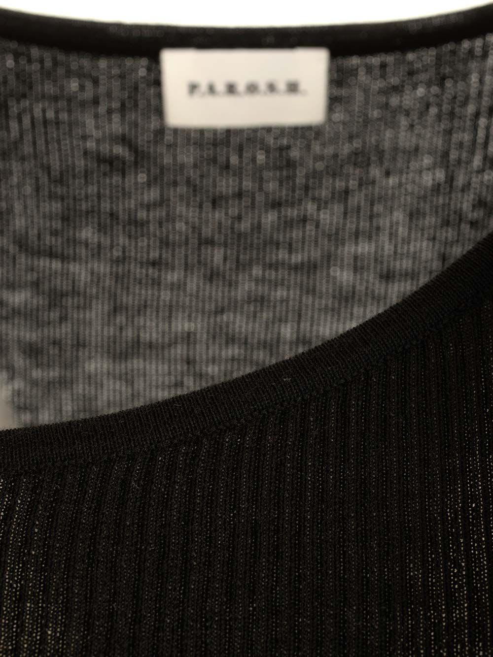 P.A.R.O.S.H BLACK WOOL SHIRT 