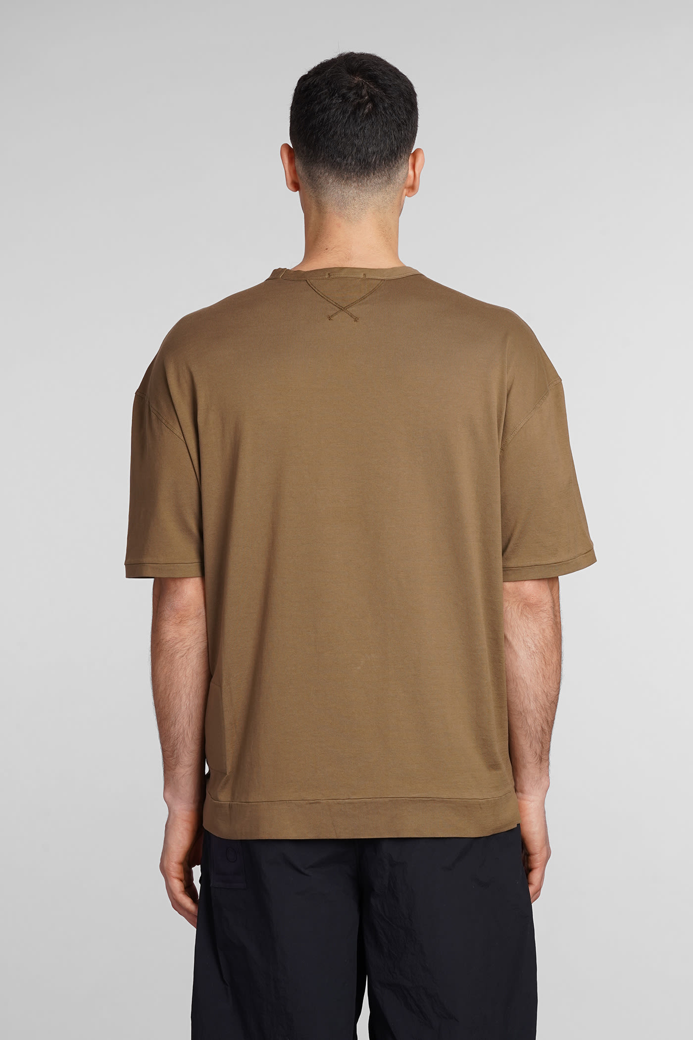 Shop Ten C T-shirt In Brown Cotton