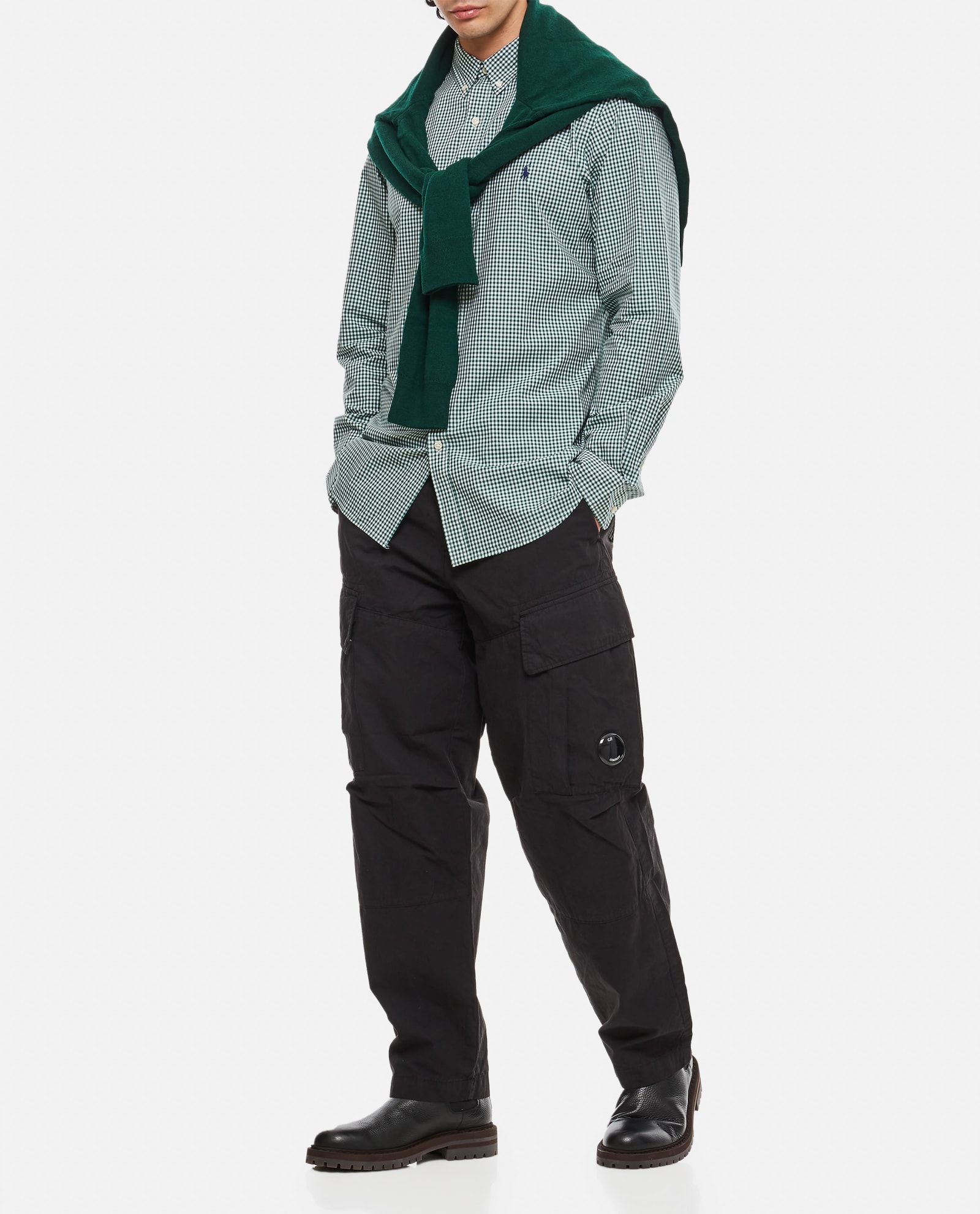 Shop Polo Ralph Lauren Long Sleeve Sport Shirt In Green