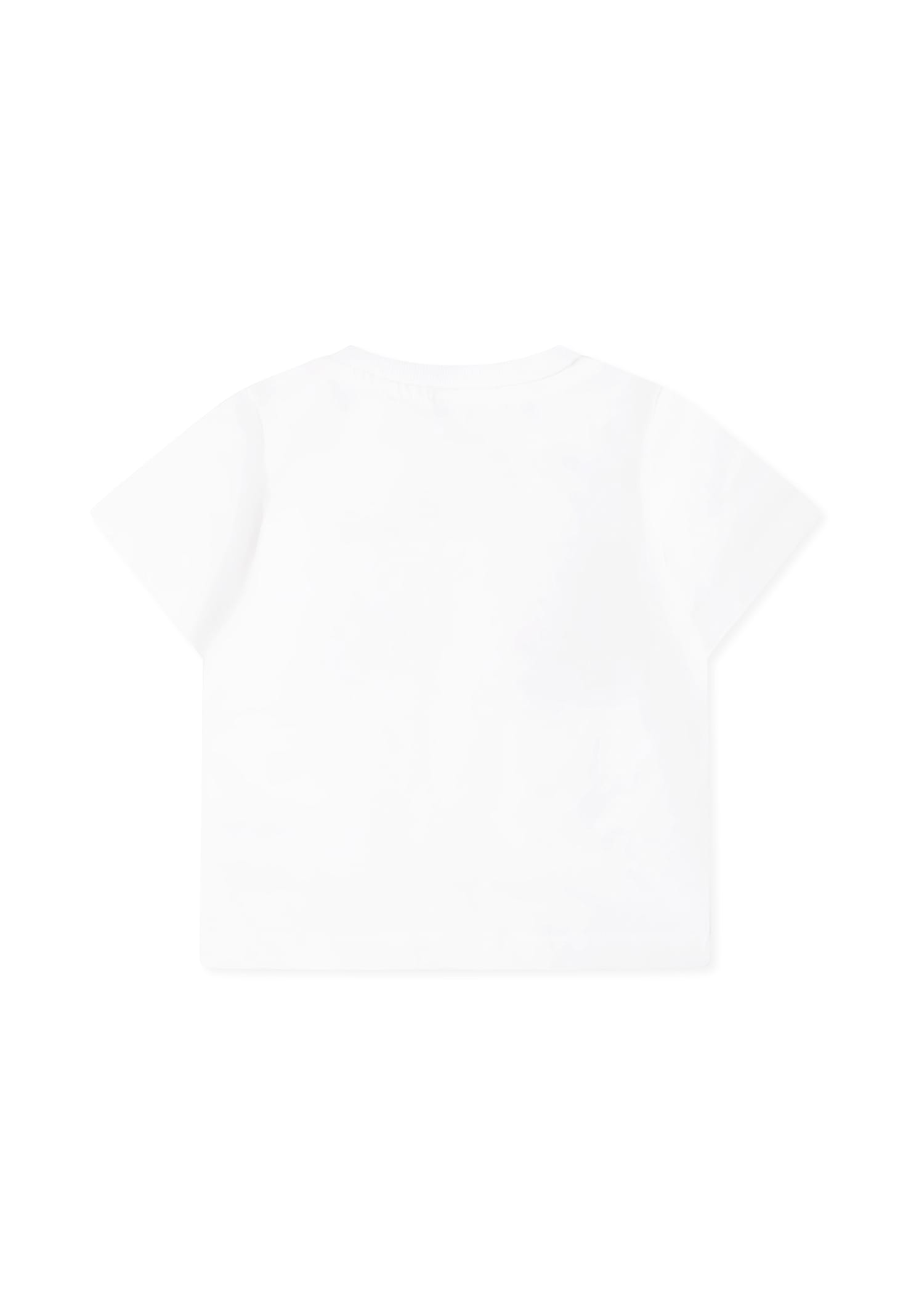 Stella Mccartney White T-shirt For Baby Girl With Ice Cream In White