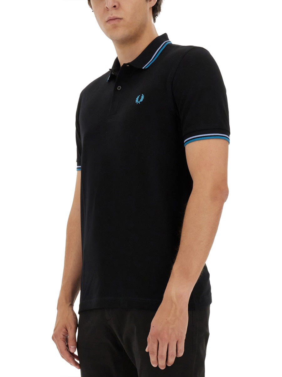 Shop Fred Perry Polo With Logo In Black