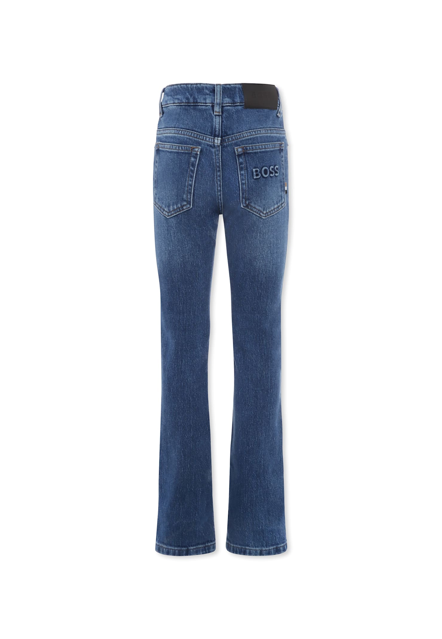 Hugo Boss Denim Jeans For Boy With Logo In Blue