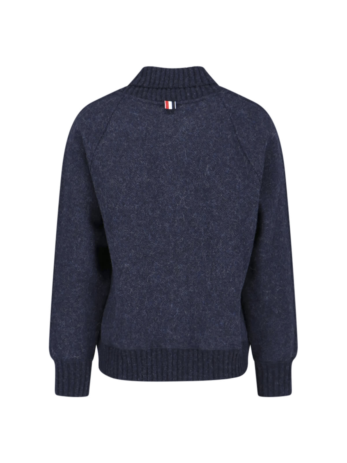 Shop Thom Browne Zip Sweater In Blue