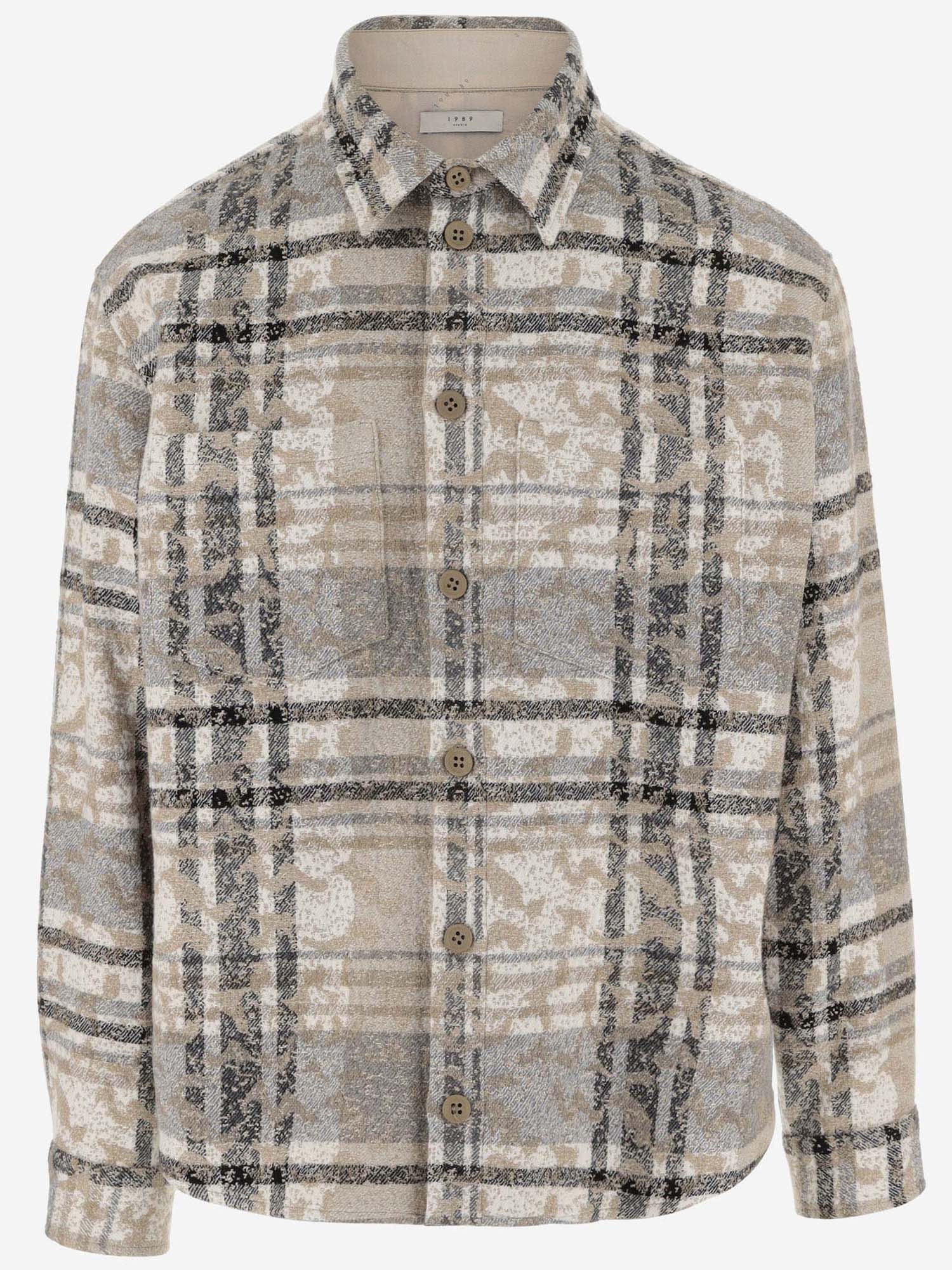 Cotton Blend Shirt With Check Pattern