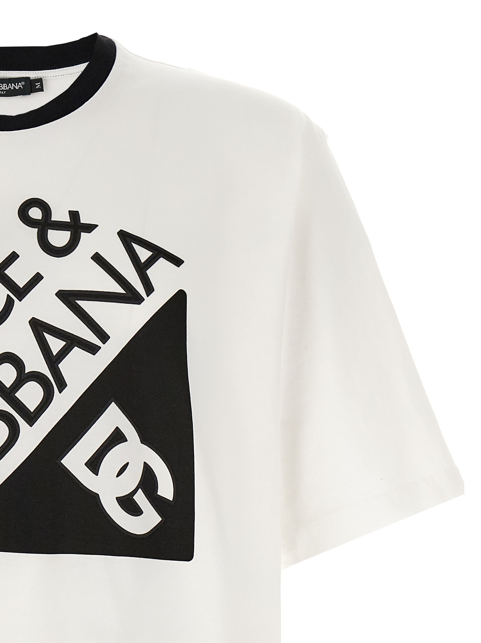 Dolce & Gabbana Graphic T-shirt Short Sleeves In White