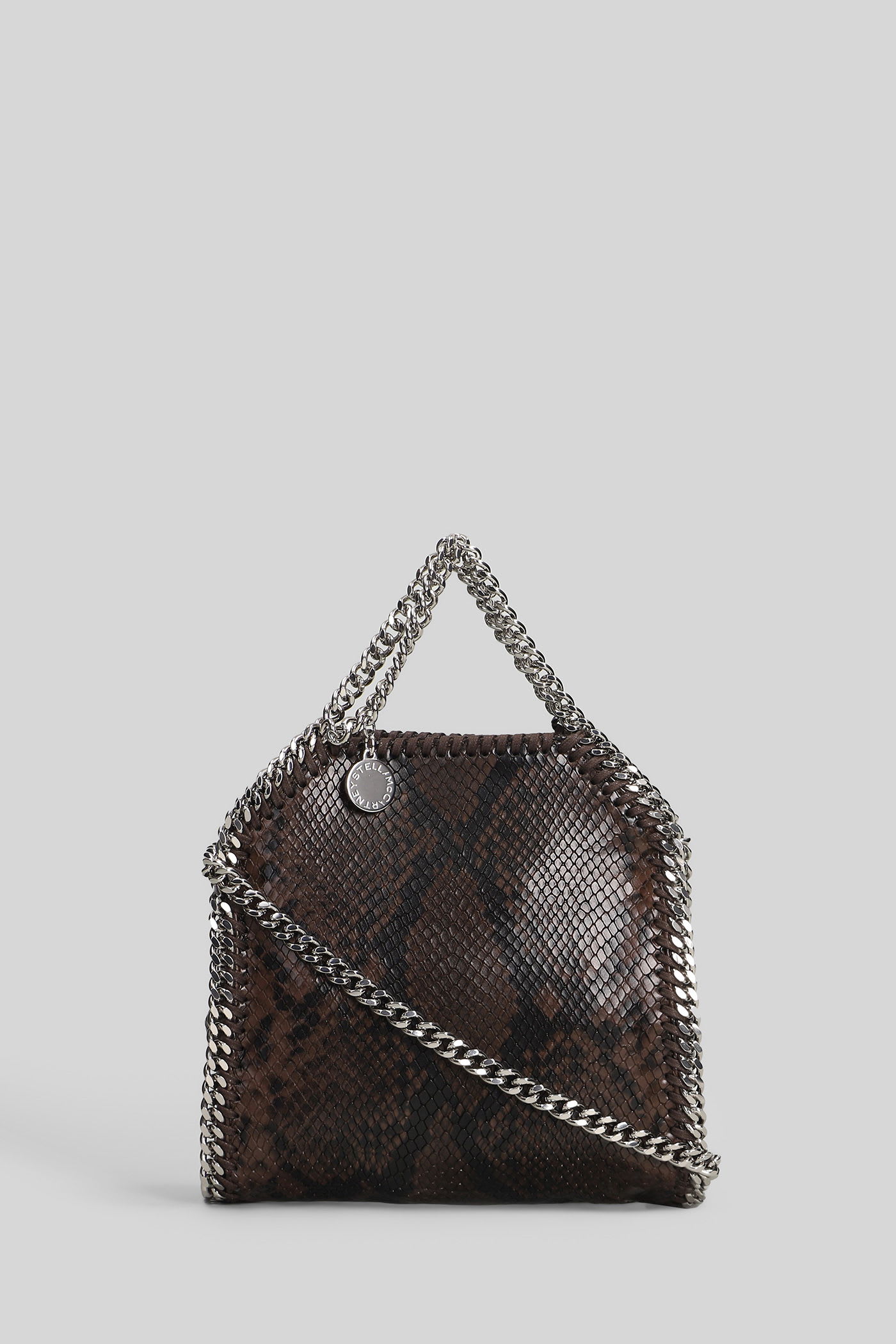 Stella Mccartney Falabella Tiny Shoulder Bag In Python Print Polyester