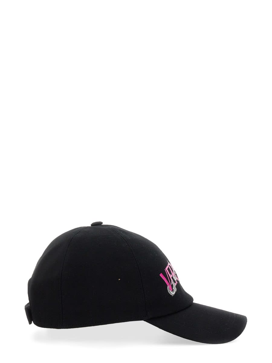 Shop Versace Baseball Hat With Logo In Black