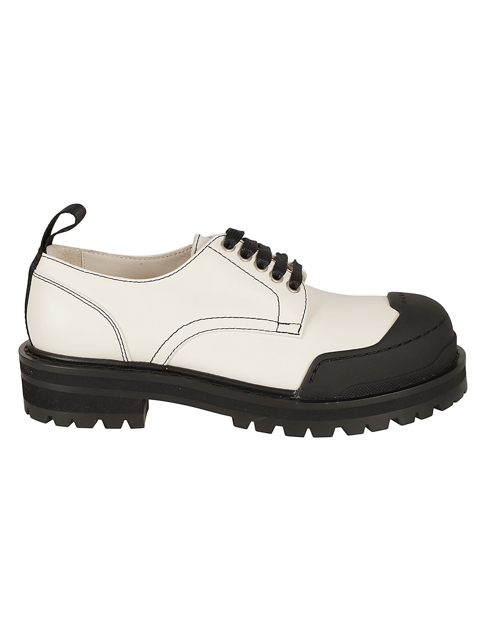 Marni Off-white Dada Army Derbys In 00w03 Stone White
